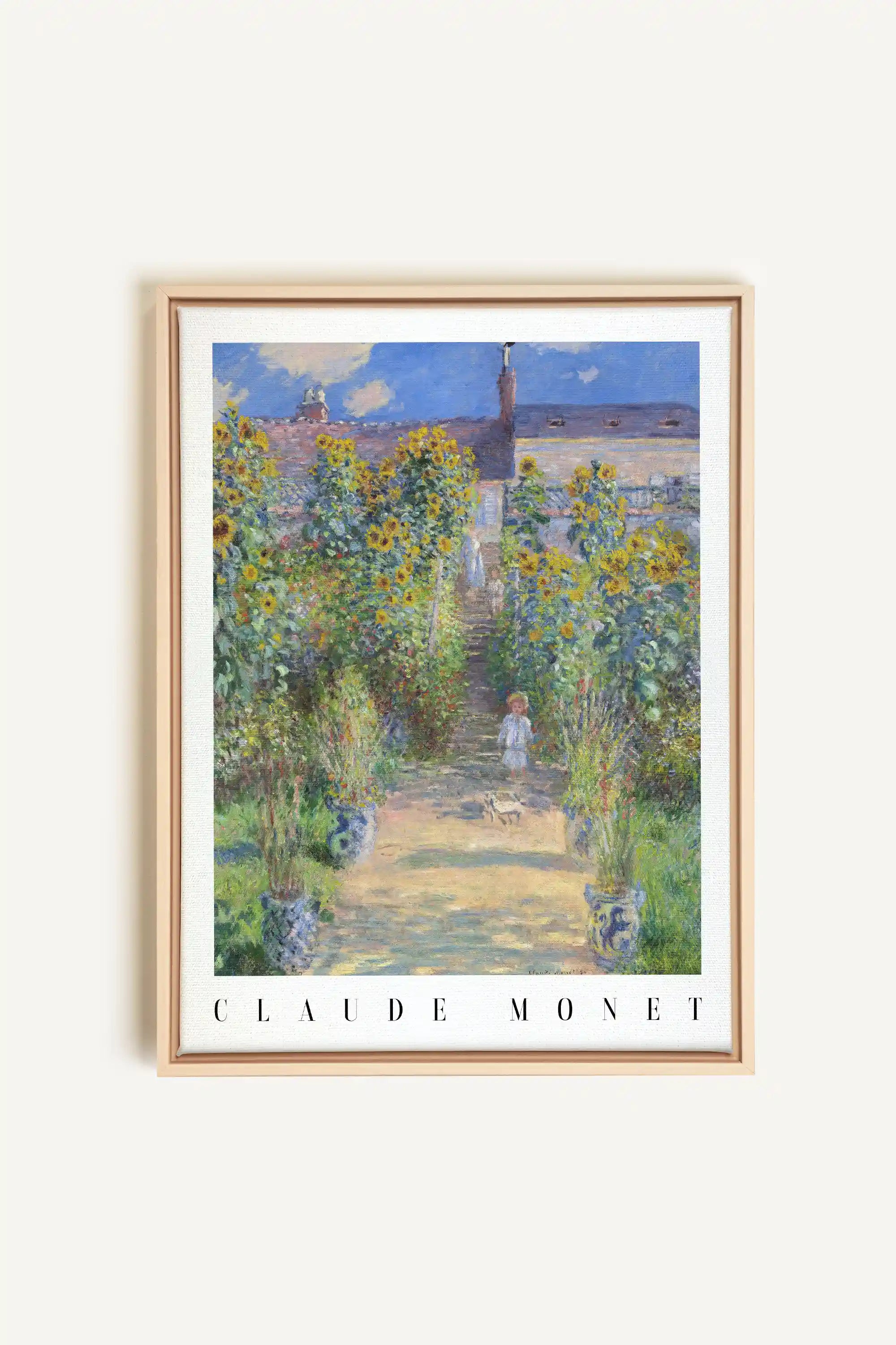 GARDEN LIGHT, Oeuvre sur toile étirée, encadré Naturel Clair