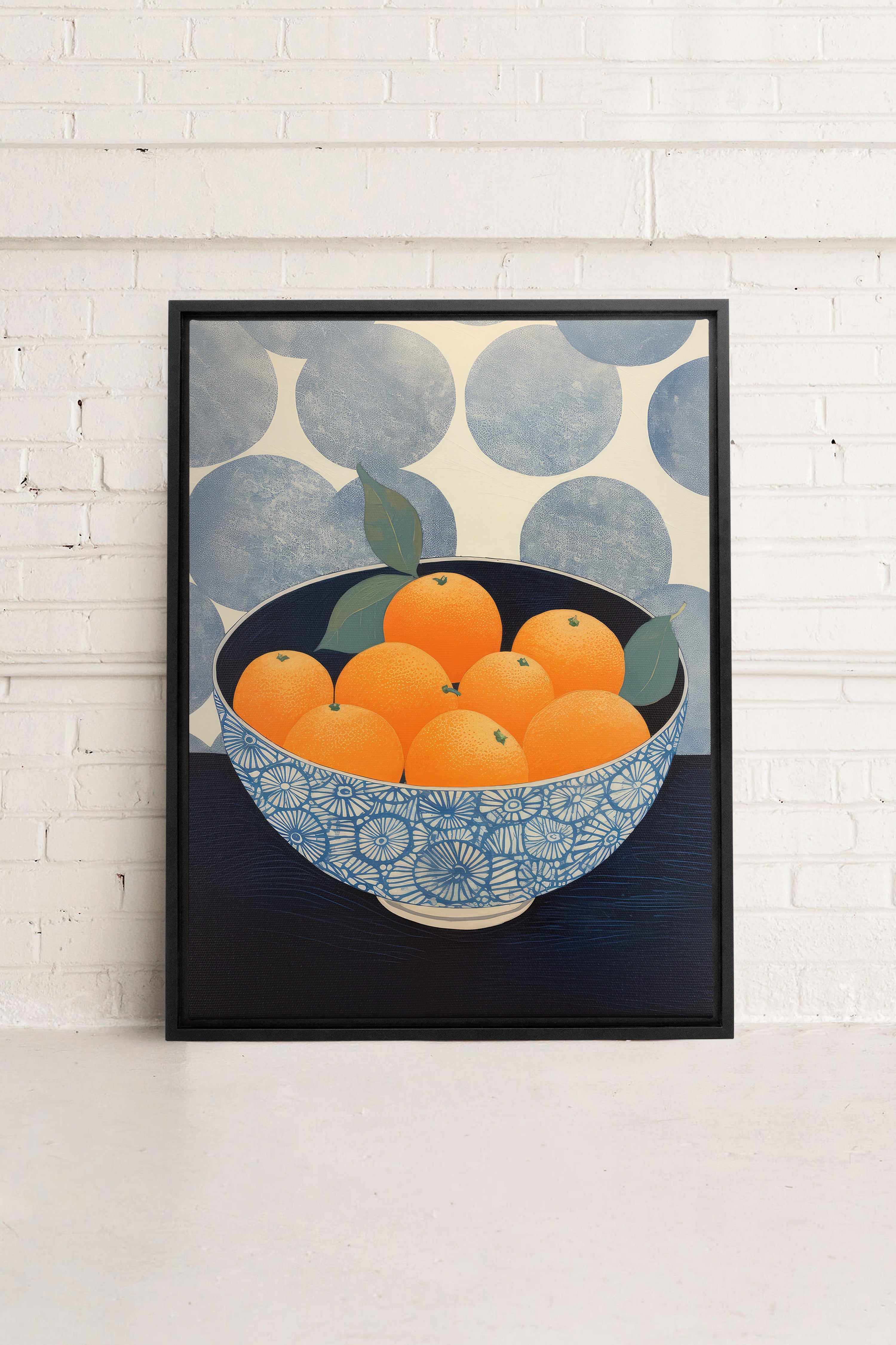 OLEKA CANVAS - TANGERINE DREAM, Oeuvre sur toile étirée, encadré Noir