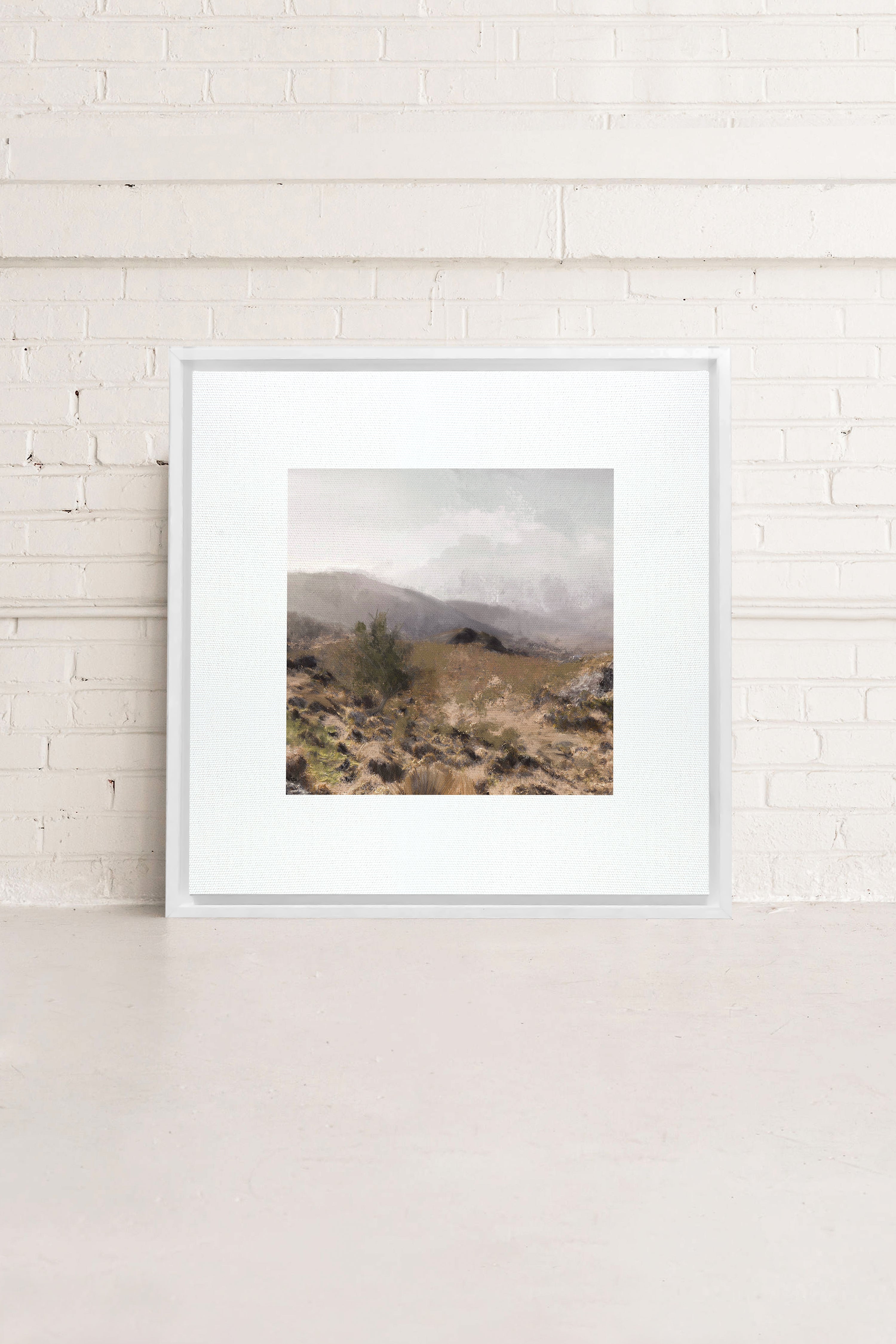 IRISH WILDERNESS, Artwork on stretched canvas, framed in white