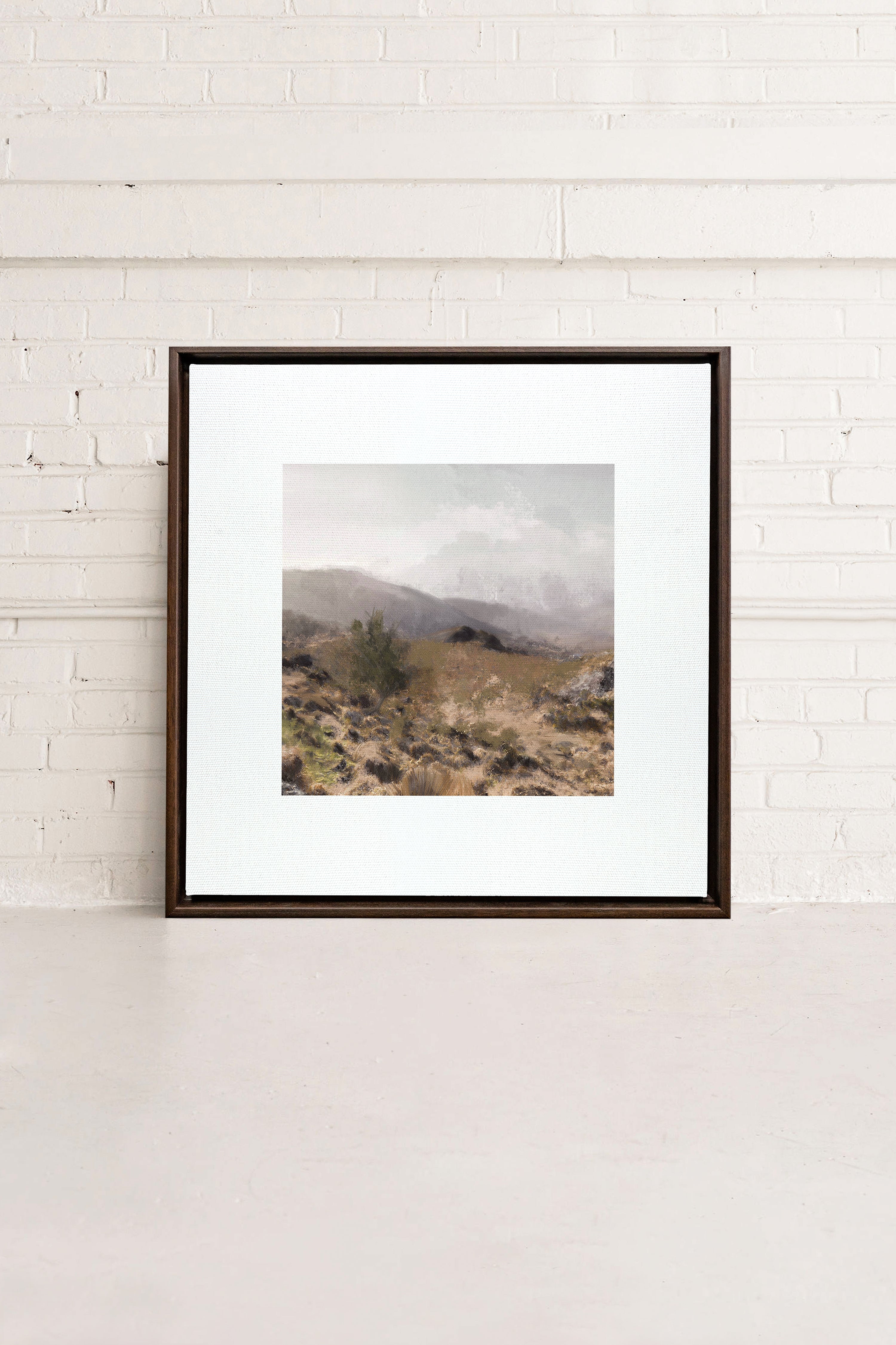 IRISH WILDERNESS, Artwork on stretched canvas, framed in Walnut Brown