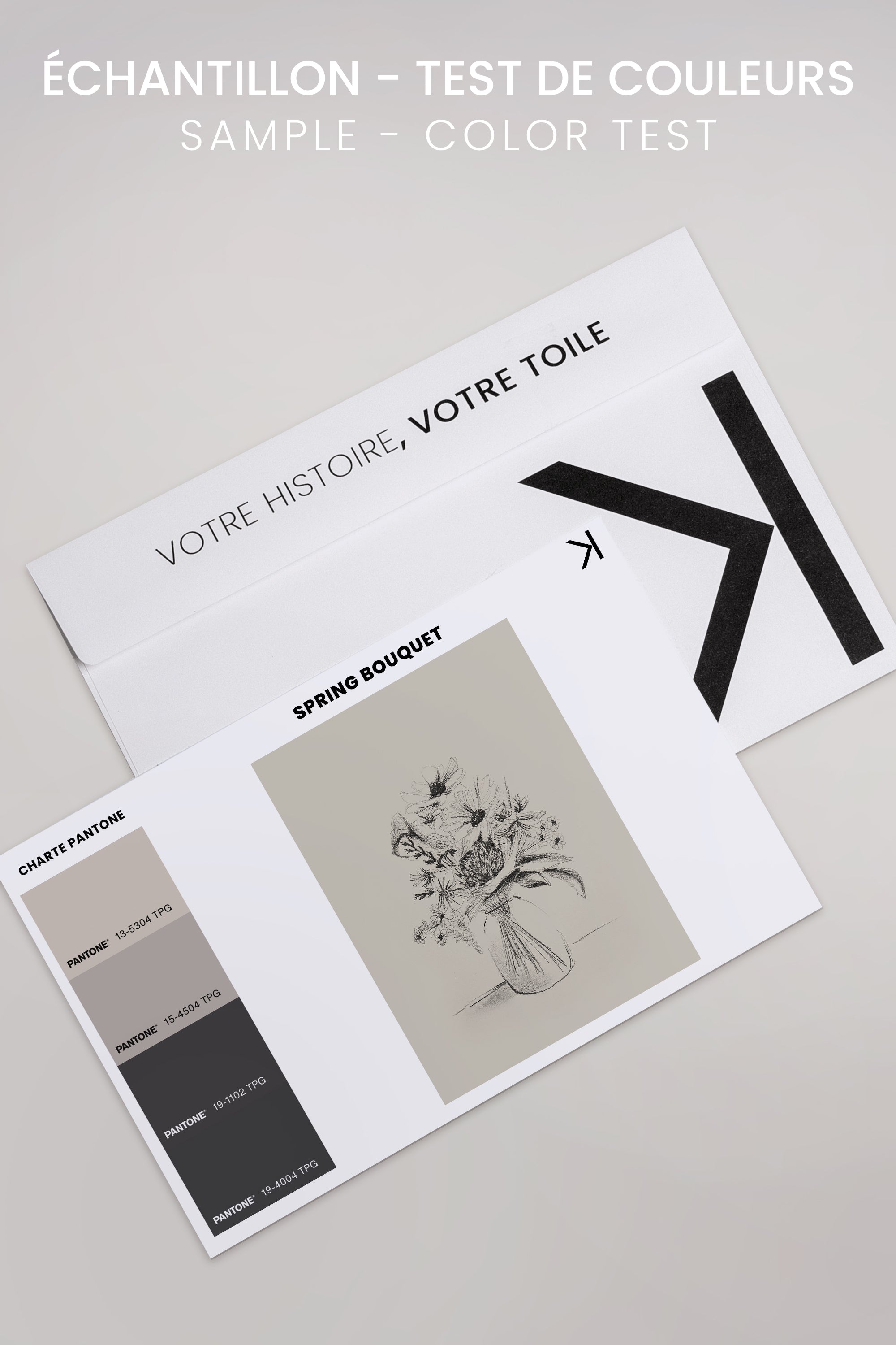 OLEKA CANVAS - SPRING BOUQUET, Oeuvre sur toile étirée, encadré Brun Chêne