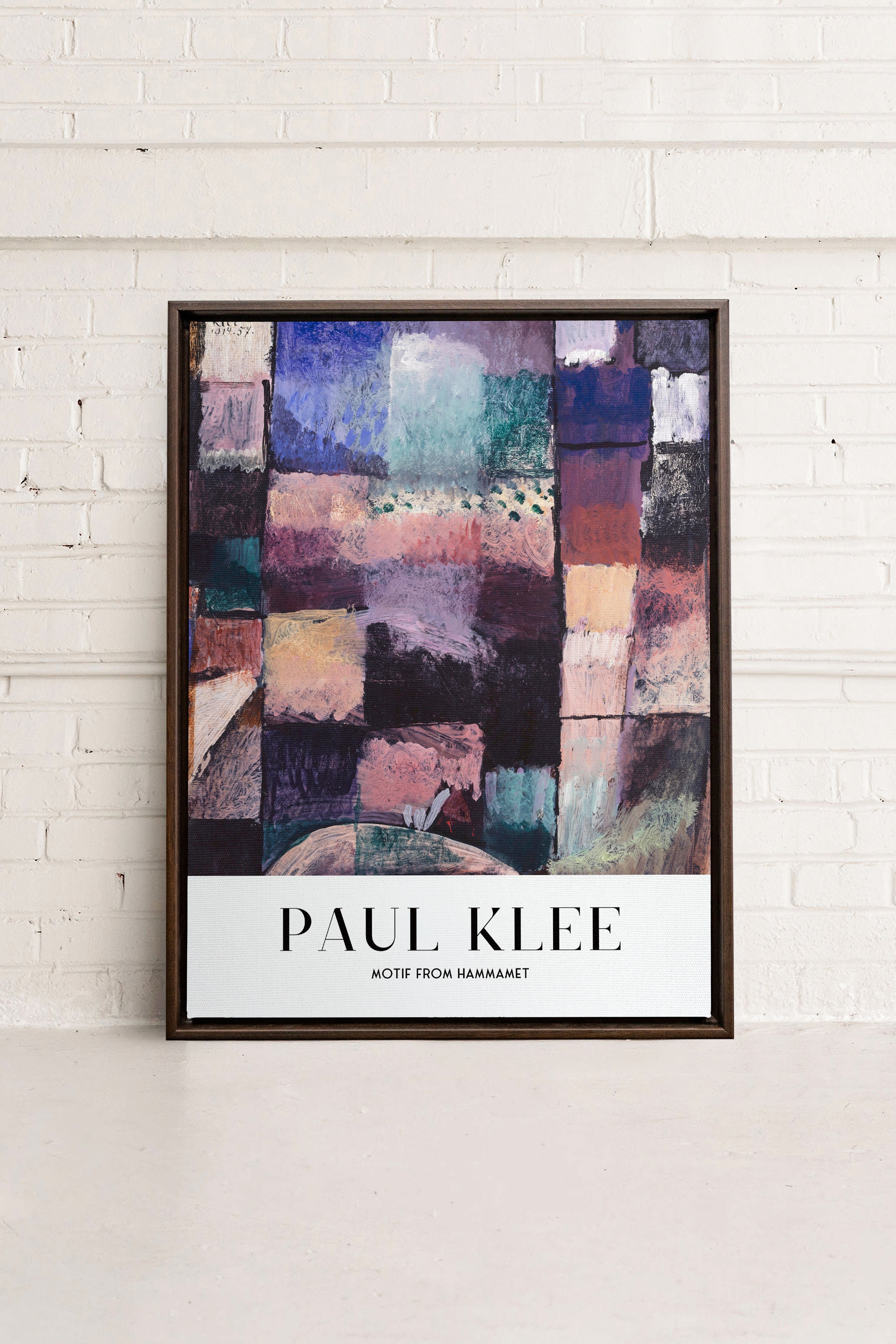 OLEKA CANVAS - PAUL KLEE I, Oeuvre sur toile étirée, encadré Brun Noyer