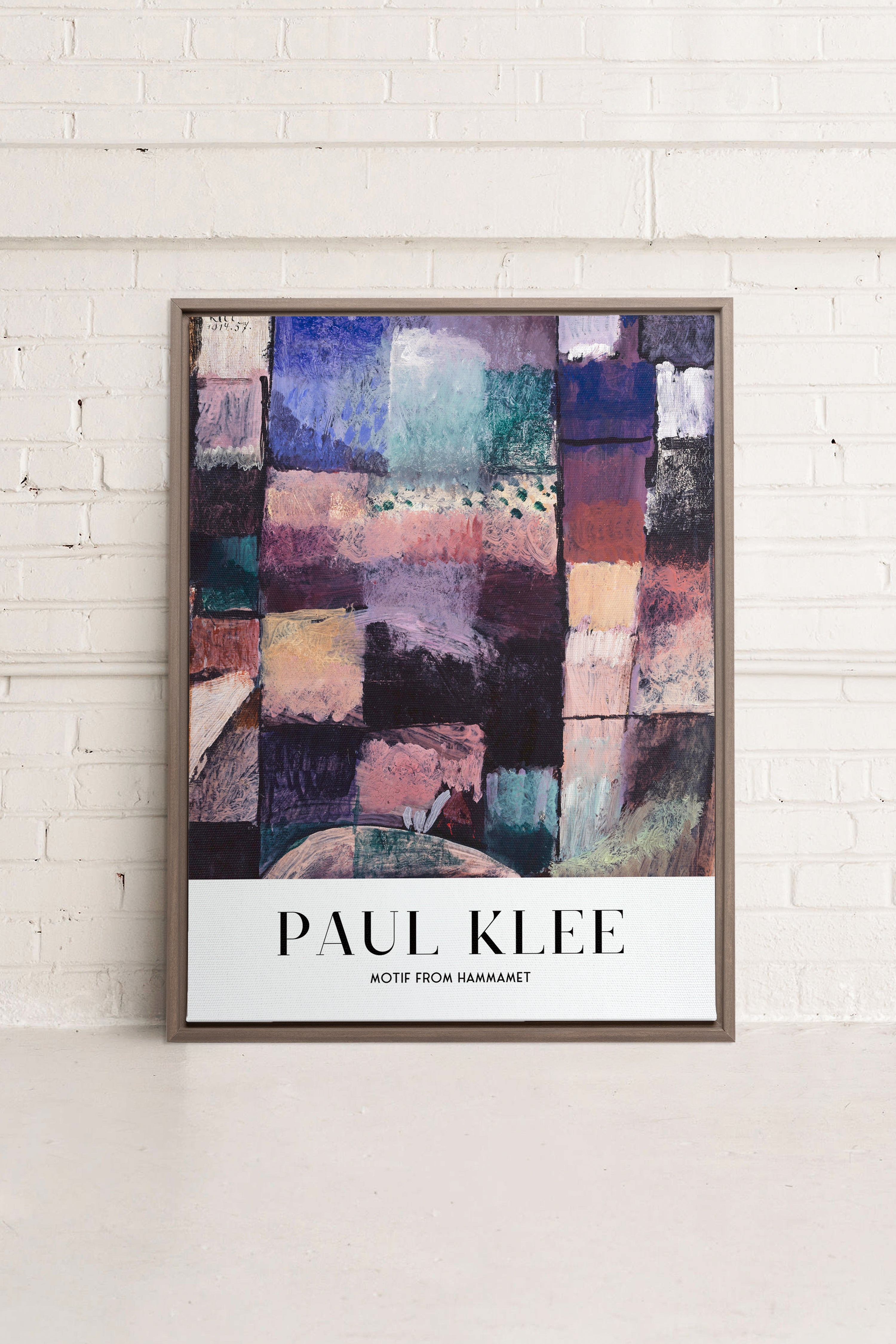 OLEKA CANVAS - PAUL KLEE I, Oeuvre sur toile étirée, encadré Brun Chêne