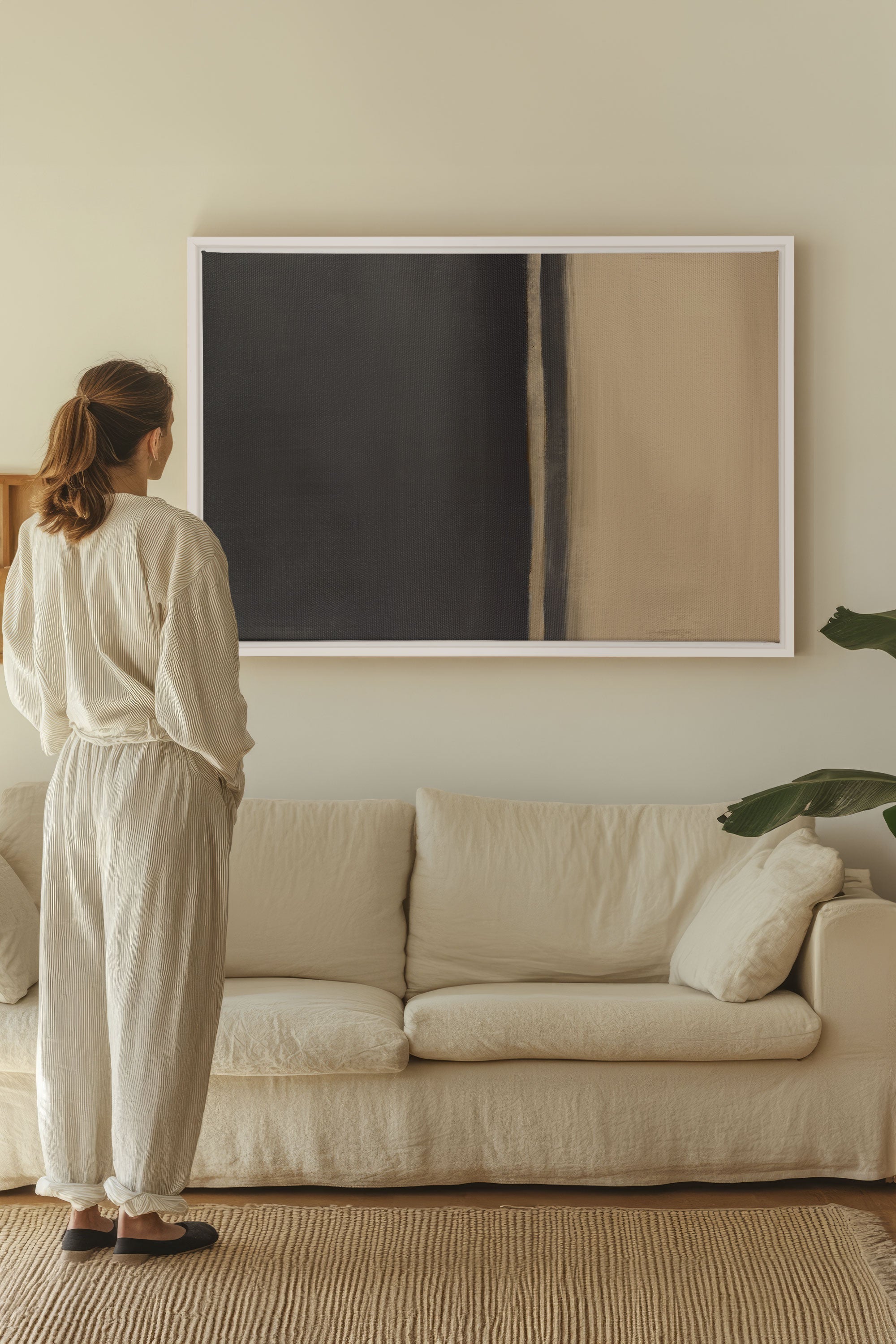 OLEKA CANVAS - SHIFTING SANDS, Oeuvre sur toile étirée, encadré Blanc