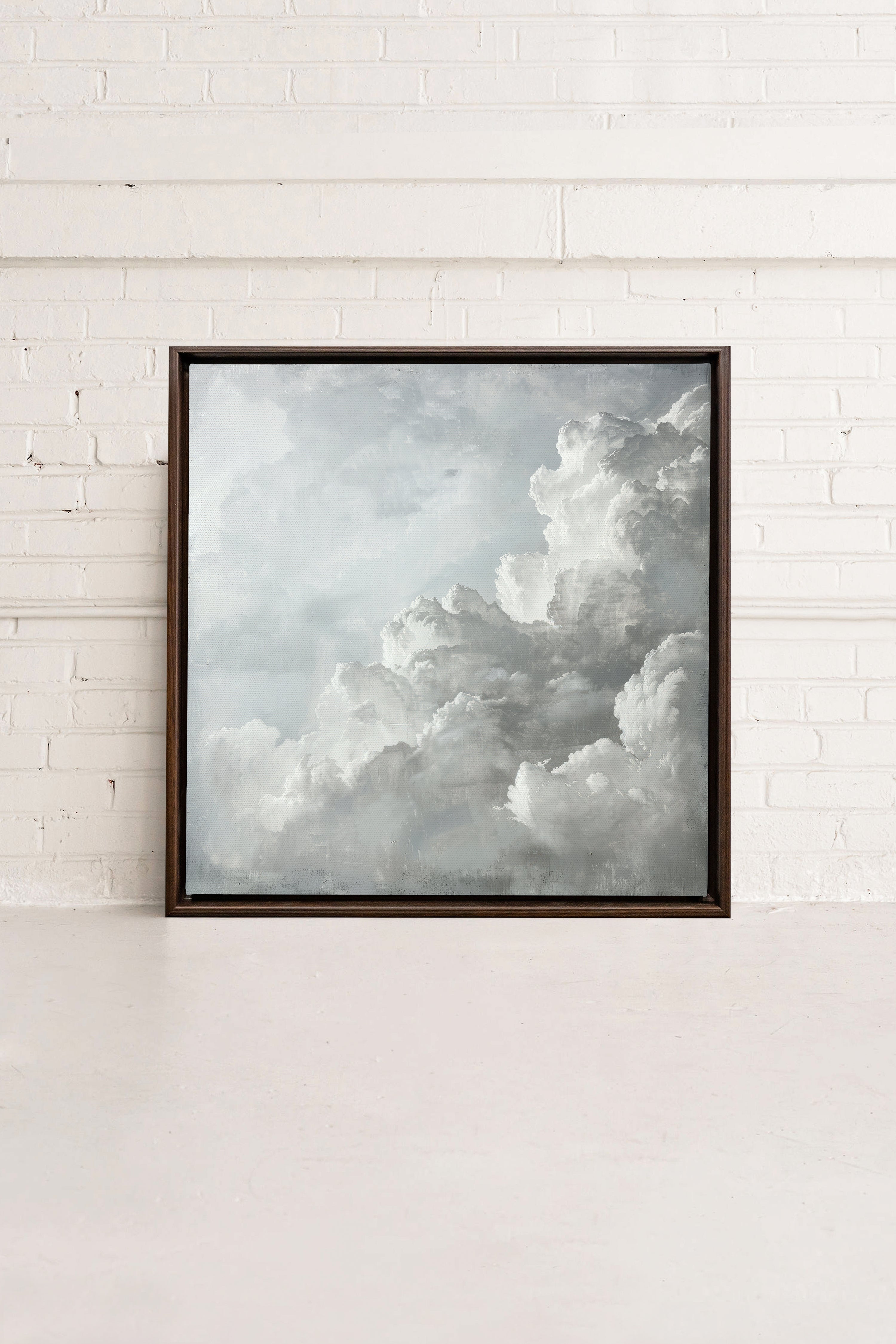 OLEKA CANVAS - SKY DANCE, Oeuvre sur toile étirée, encadré Brun Noyer