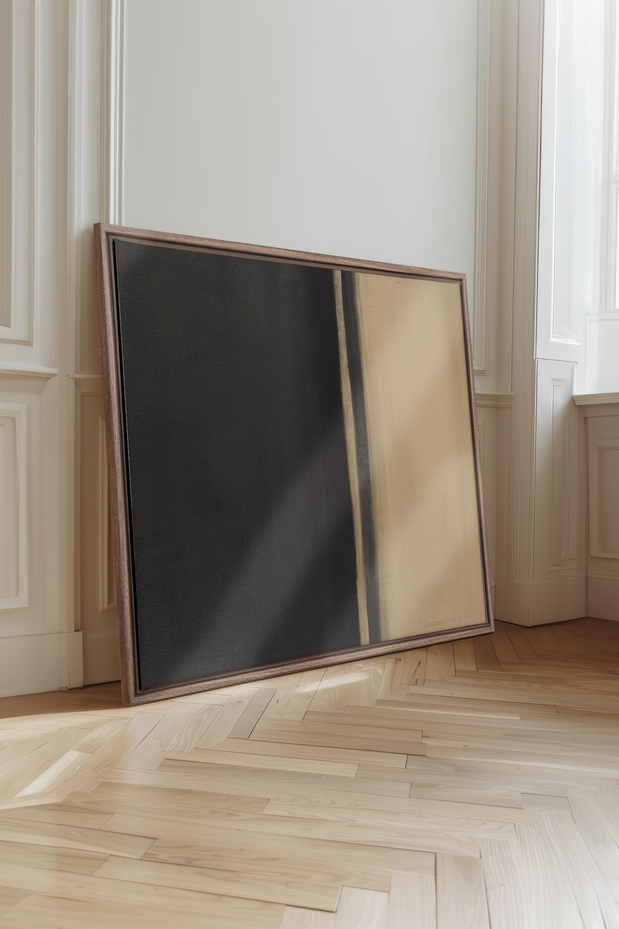 OLEKA CANVAS - SHIFTING SANDS, Oeuvre sur toile étirée, encadré Brun Chêne