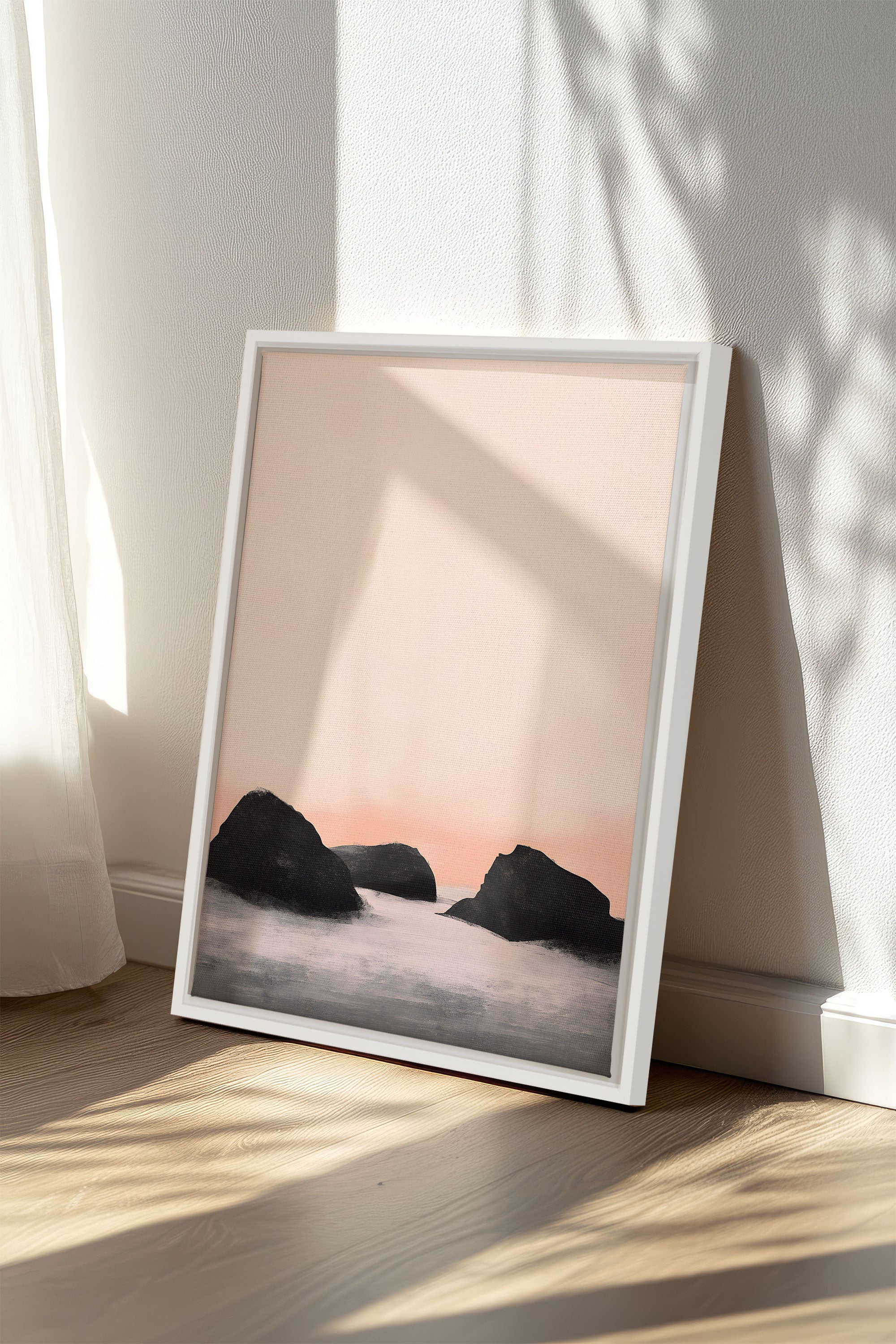 OLEKA CANVAS - TWILIGHT GLOW, Oeuvre sur toile étirée, encadré Blanc