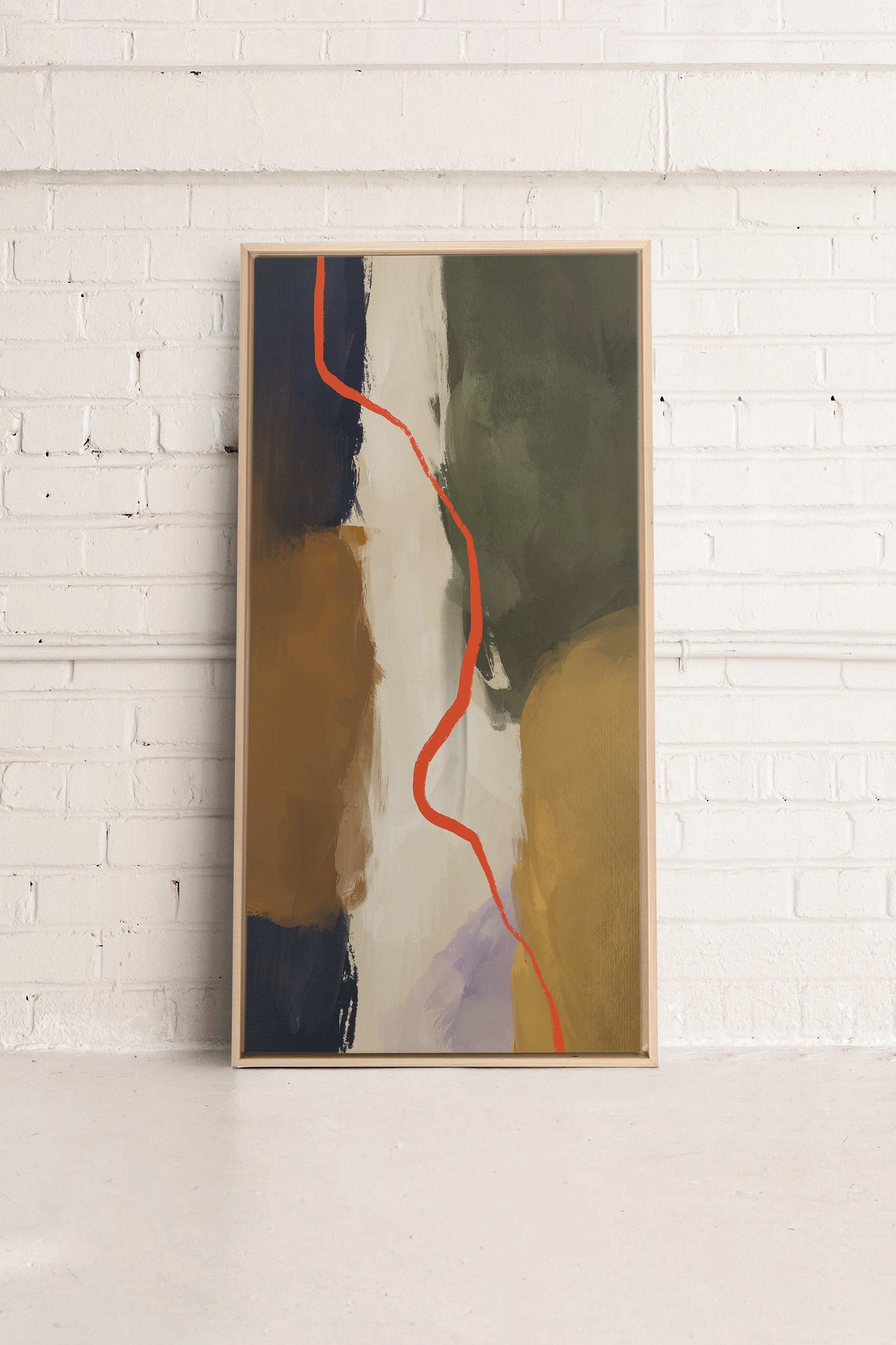 OLEKA CANVAS - CREVASSE, Oeuvre sur toile étirée, encadré Naturel Clair