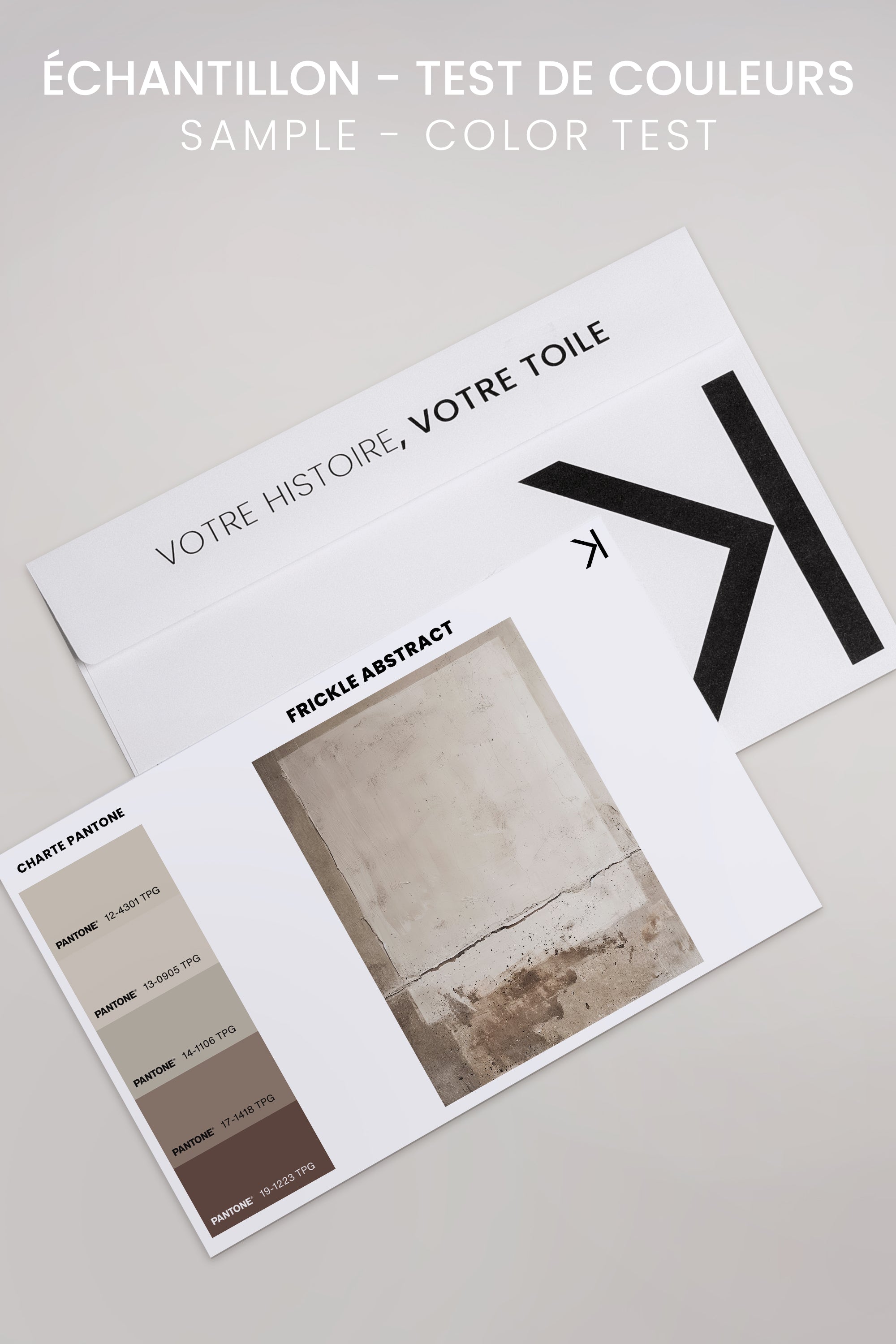 OLEKA CANVAS - FRICKLE ABSTRACT, Oeuvre sur toile étirée, encadré Blanc