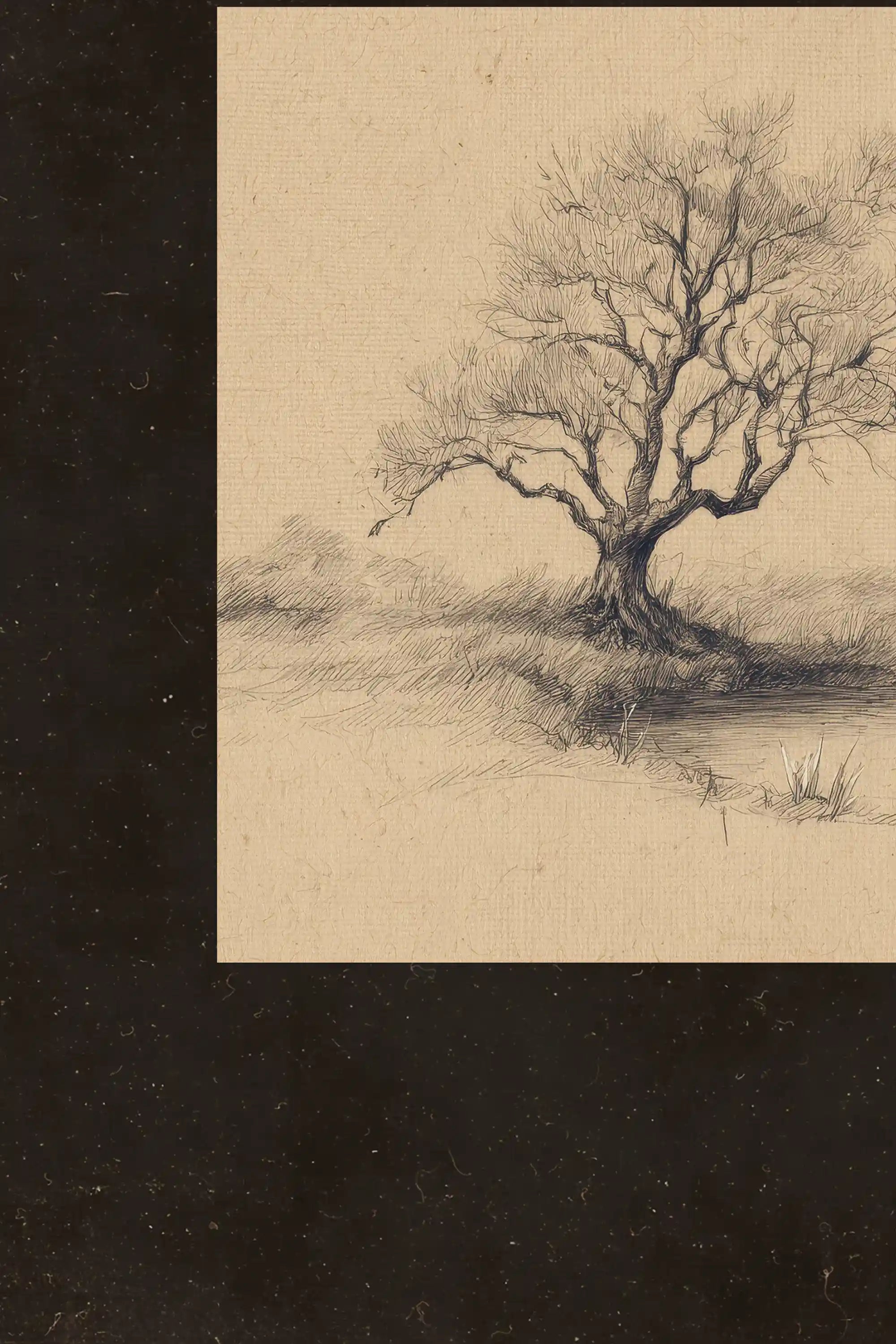 THE RESTING SWAN, Oeuvre sur toile rigide, encadré signature Atelier Dansereau