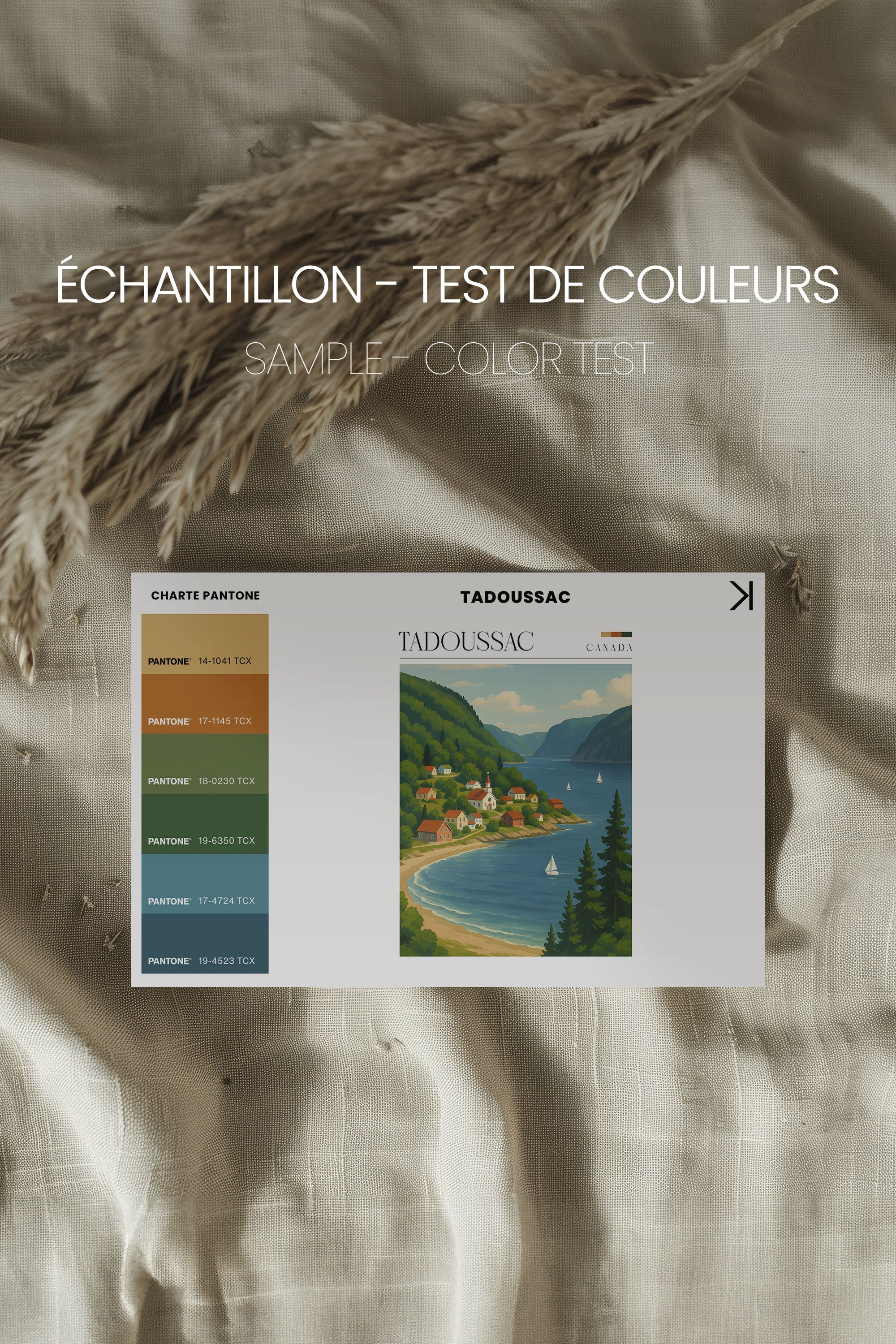 OLEKA CANVAS - TADOUSSAC, Oeuvre sur toile étirée, encadré Brun Noyer