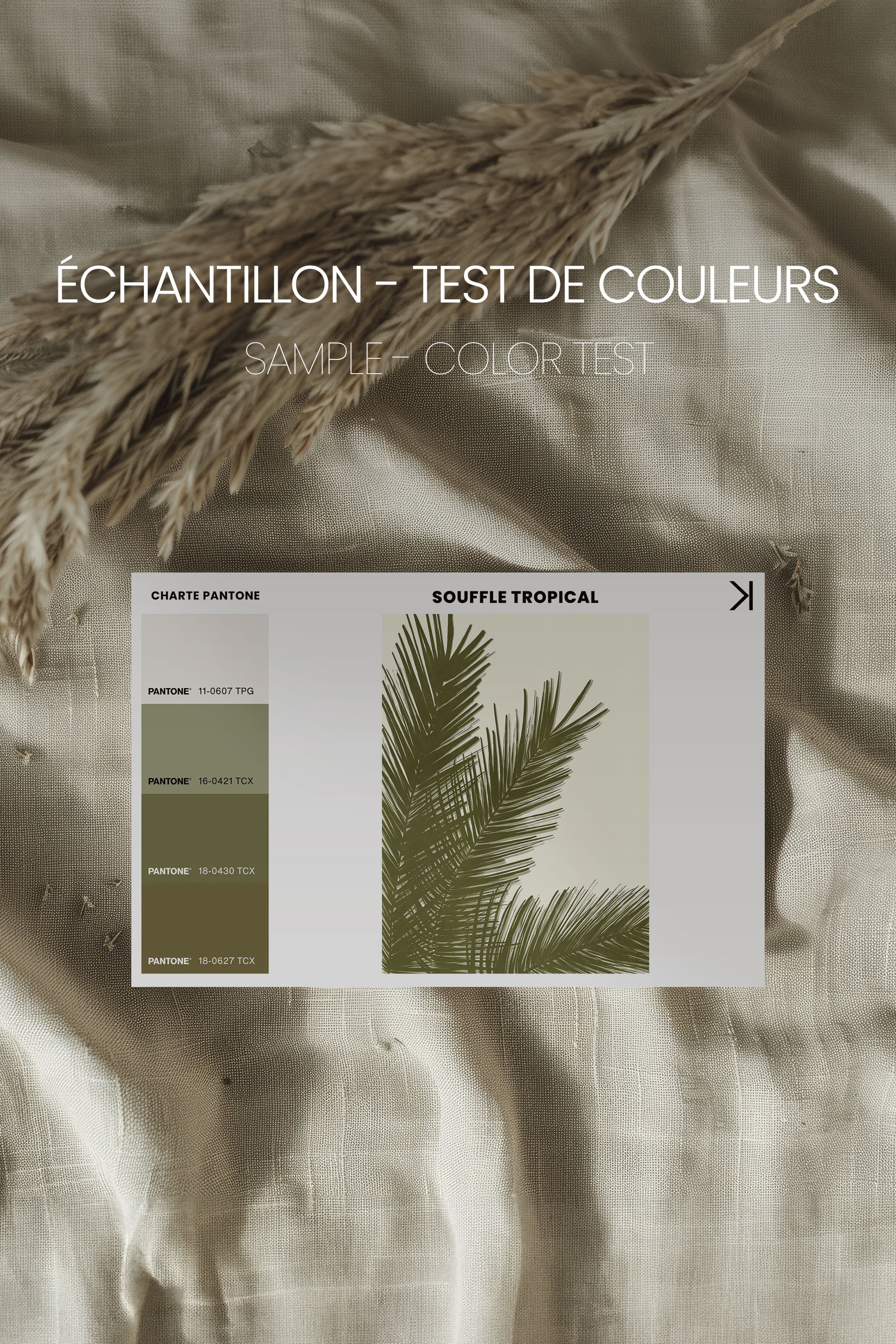 SOUFFLE TROPICAL, Oeuvre sur toile étirée, encadré Naturel Clair