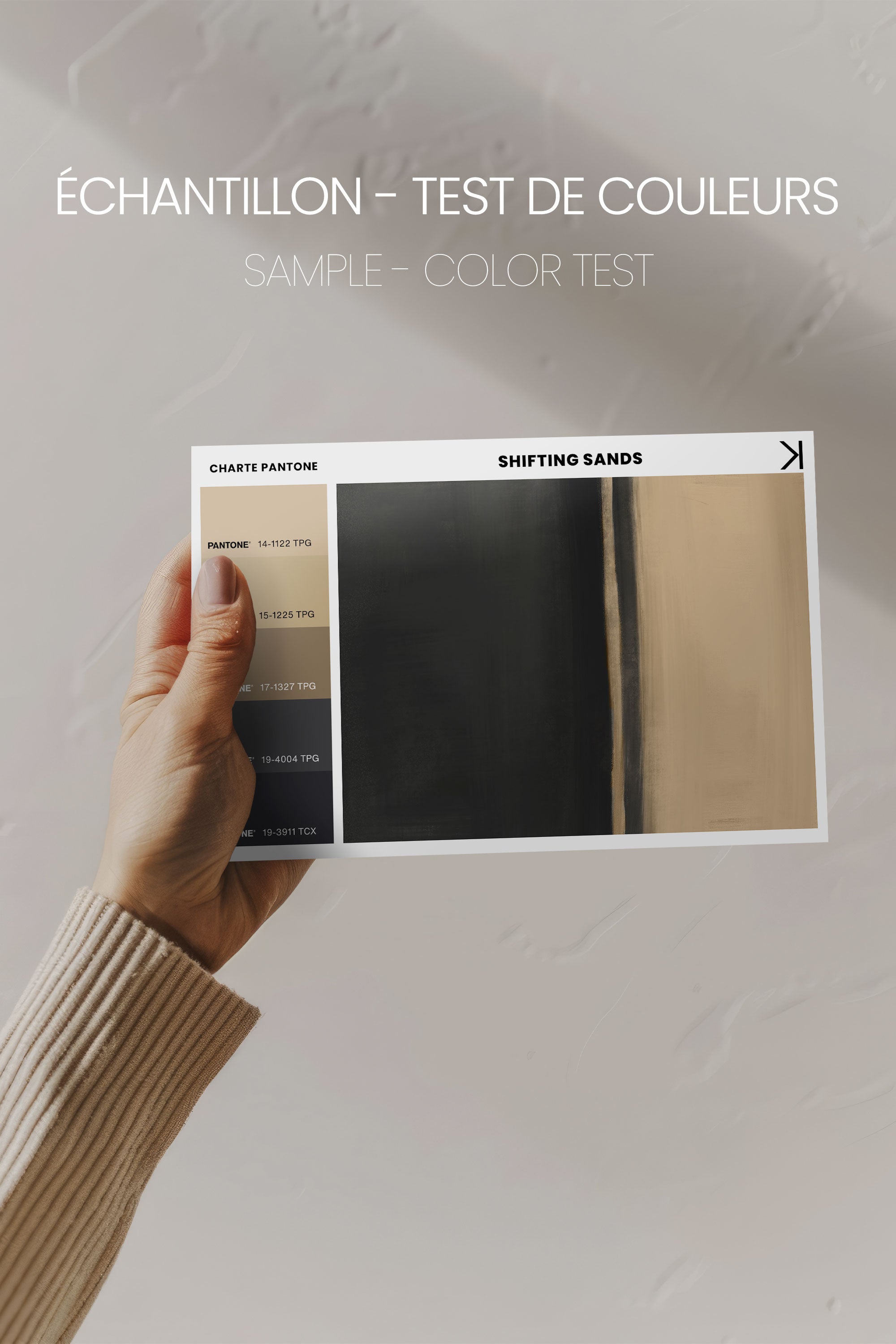 OLEKA CANVAS - SHIFTING SANDS, Oeuvre sur toile étirée, encadré Brun Noyer