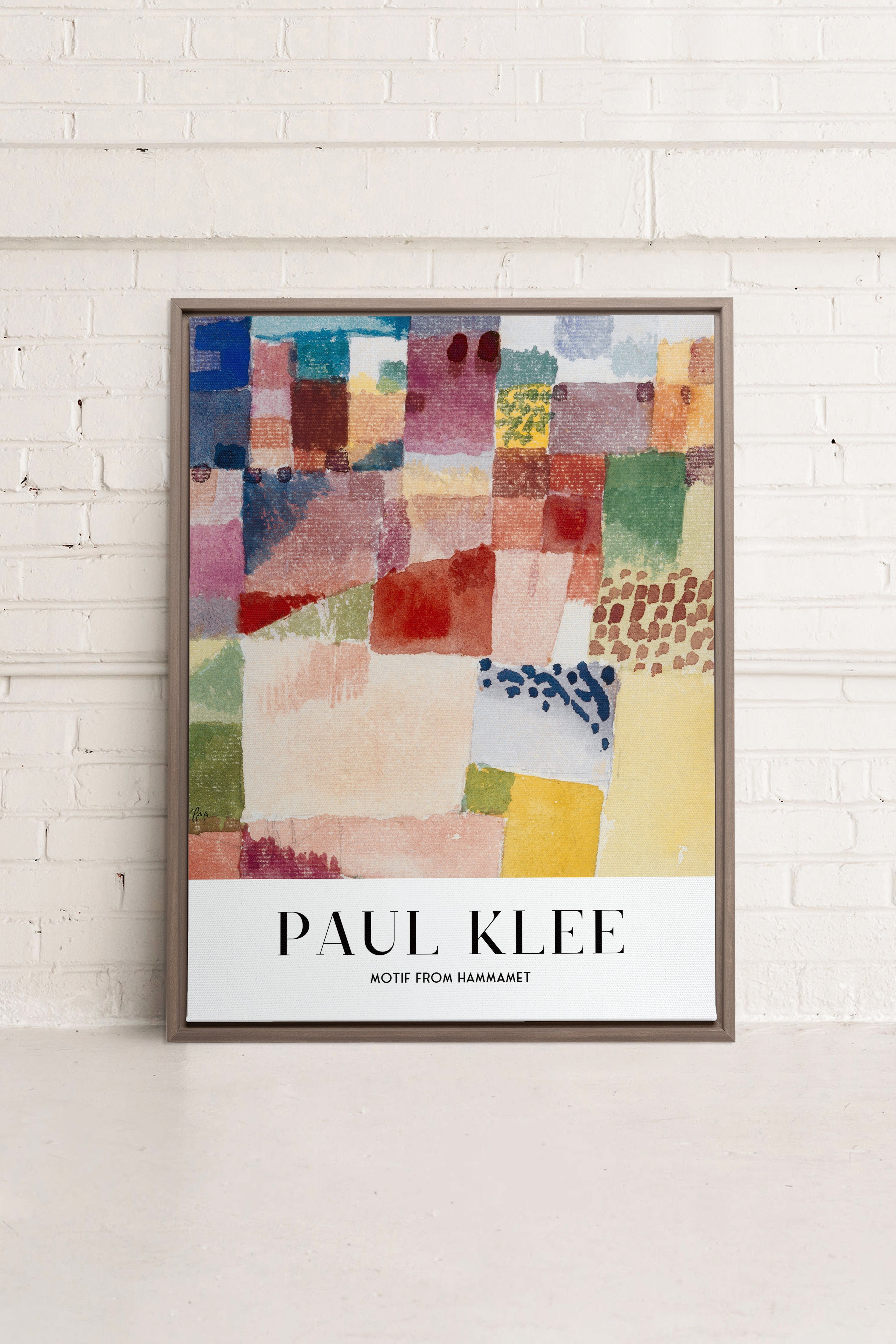 OLEKA CANVAS - PAUL KLEE II, Oeuvre sur toile étirée, encadré Brun Chêne