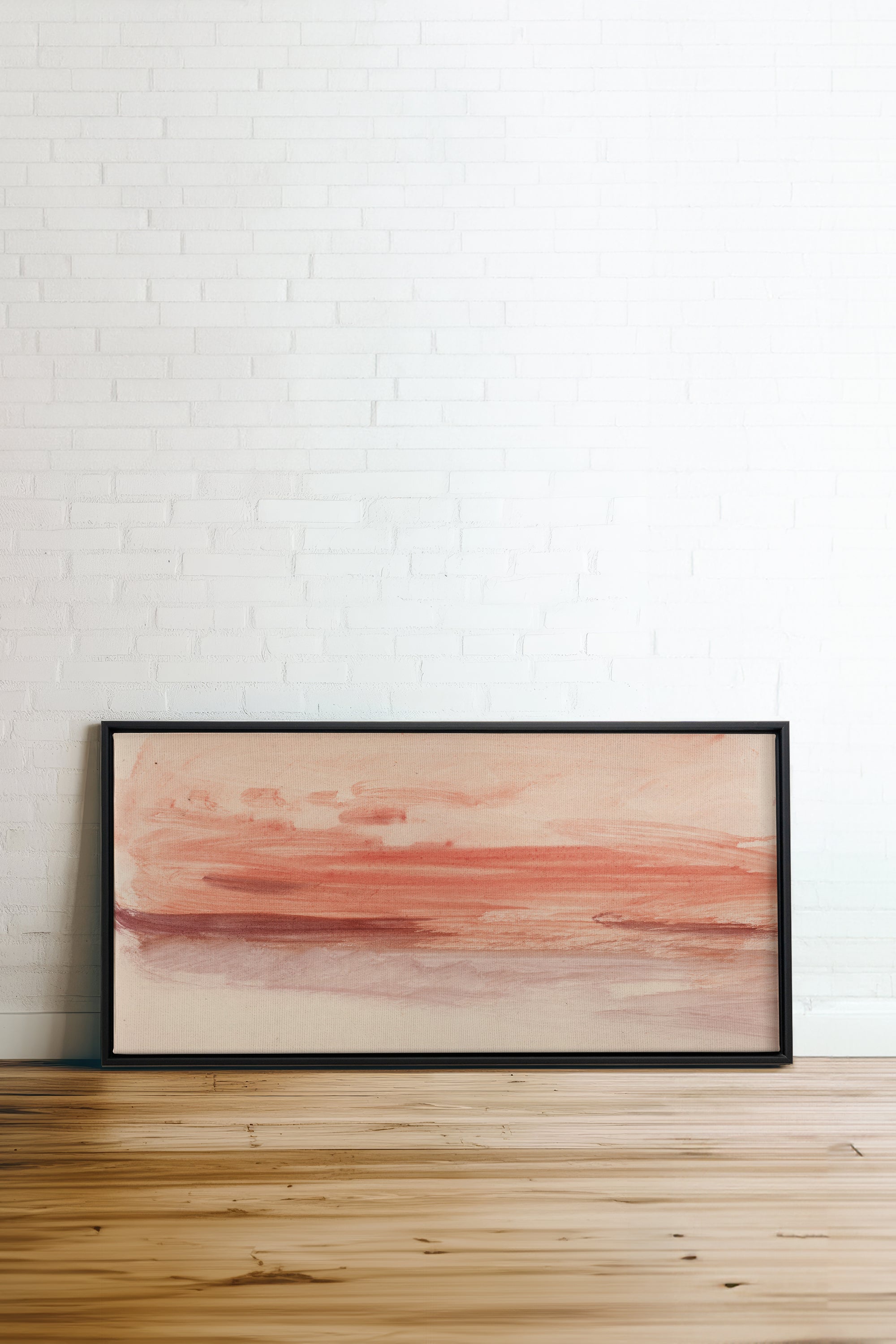 SABLE ROSÉ, Oeuvre sur toile étirée, encadré Noir