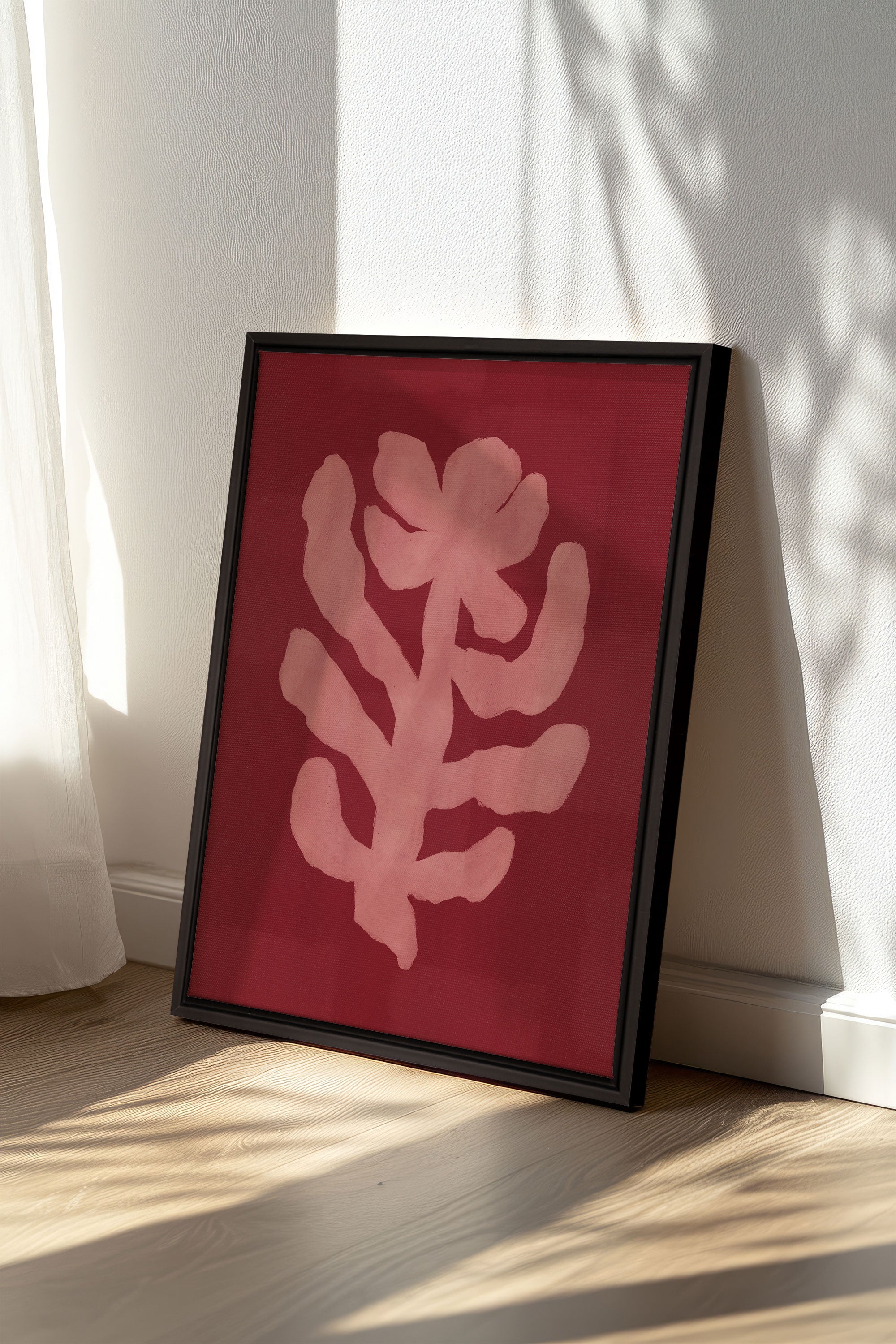 OLEKA CANVAS - RED CHERRY, Oeuvre sur toile étirée, encadré Noir