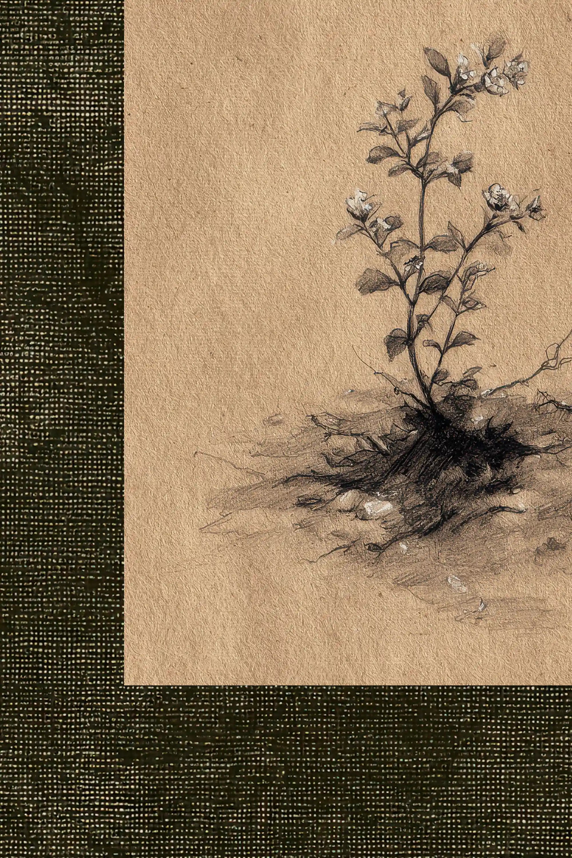 ÉVEIL DE LA TERRE, Oeuvre sur toile rigide, encadré signature Atelier Dansereau