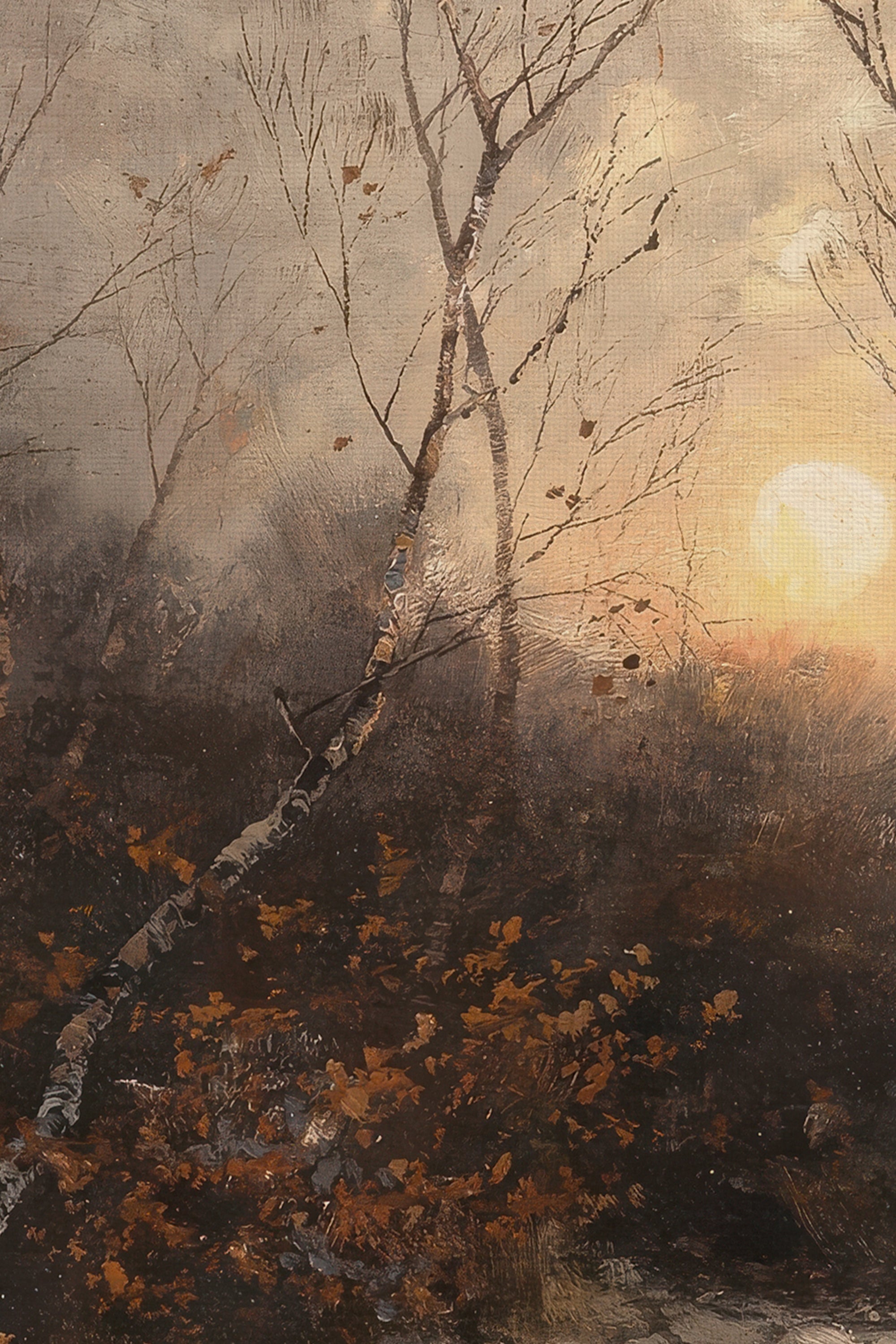 ROYAUME DU GIVRE, Artwork on canvas, framed Vintage Gold