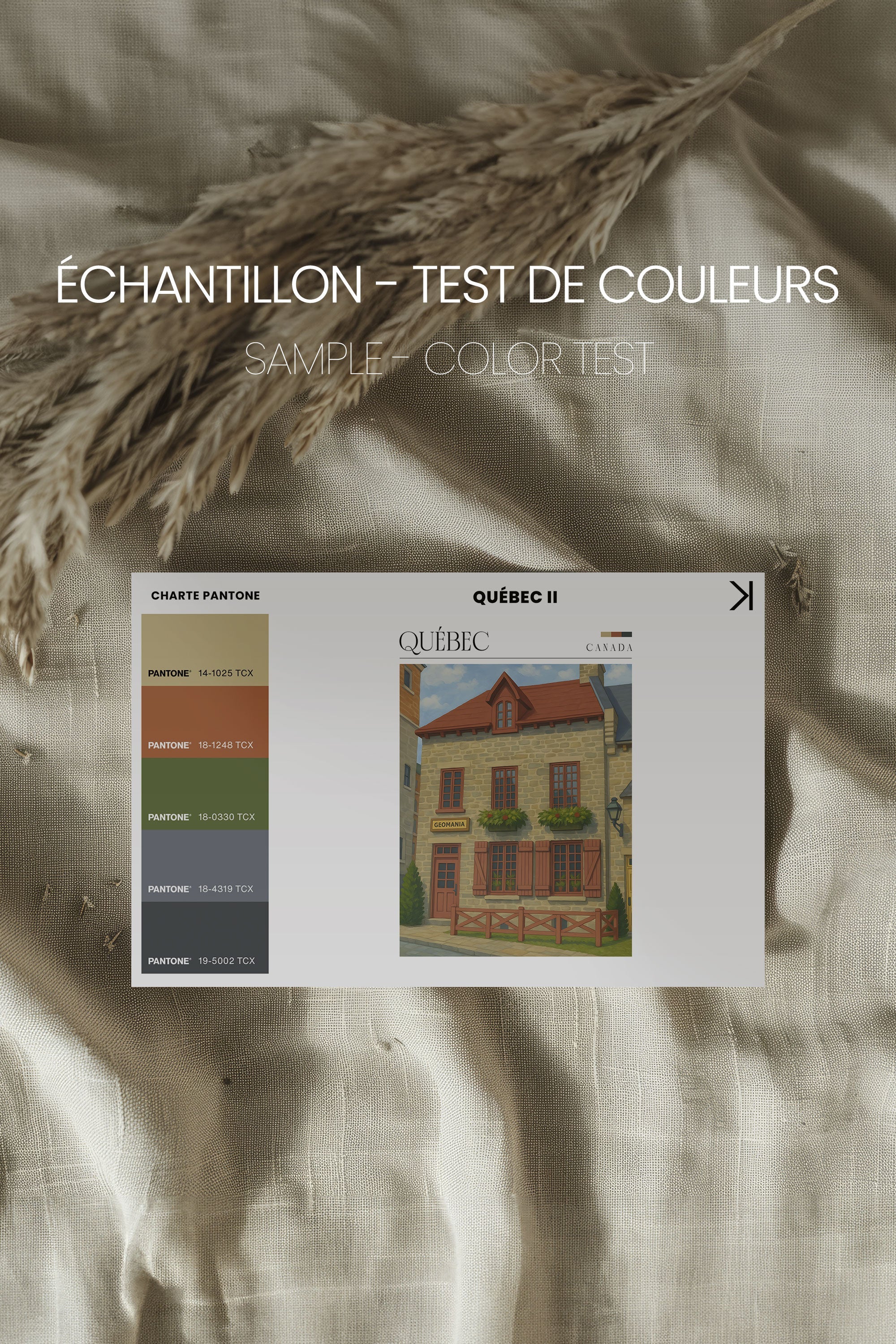 OLEKA CANVAS - QUÉBEC II, Oeuvre sur toile étirée, encadré Blanc