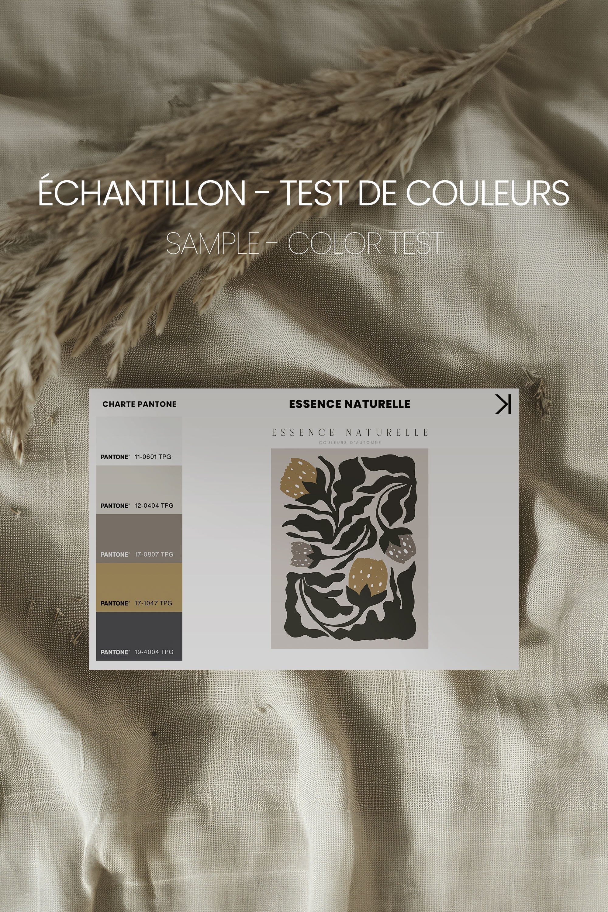 OLEKA CANVAS - ESSENCE NATURELLE, Oeuvre sur toile étirée, encadré Brun Noyer