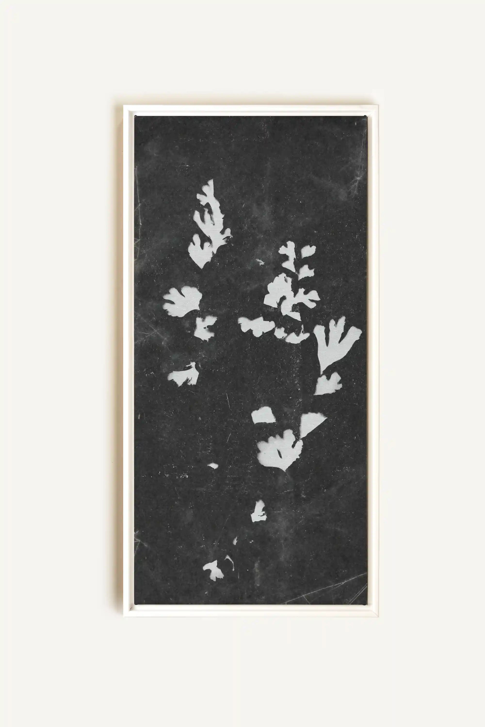 GHOST LEAVES, Oeuvre sur toile étirée, encadré Blanc