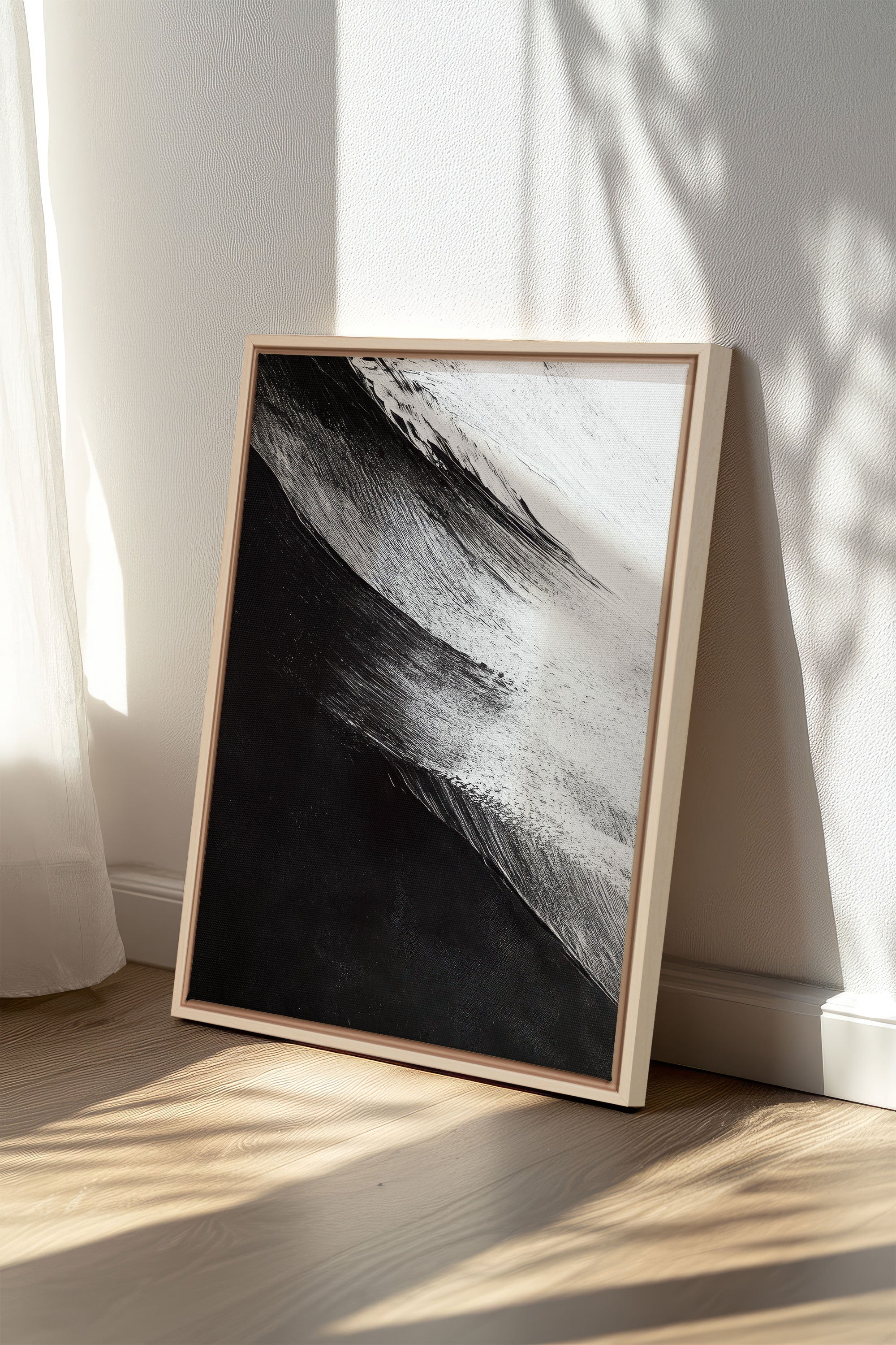 OLEKA CANVAS - TIDE OF SHADOWS, Oeuvre sur toile étirée, encadré Naturel Clair