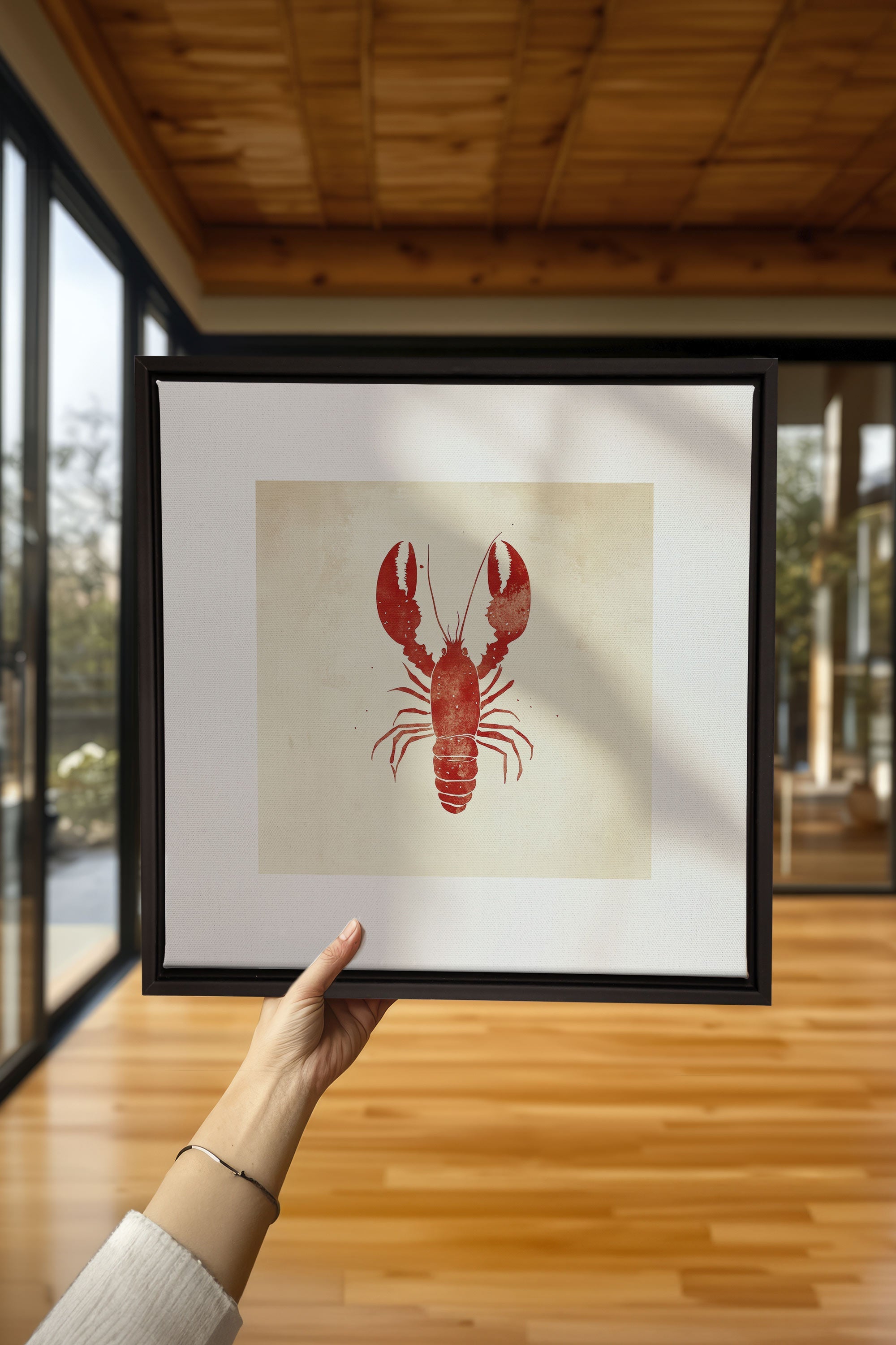 OLEKA CANVAS - CÔTE SALÉE, Oeuvre sur toile étirée, encadré Noir