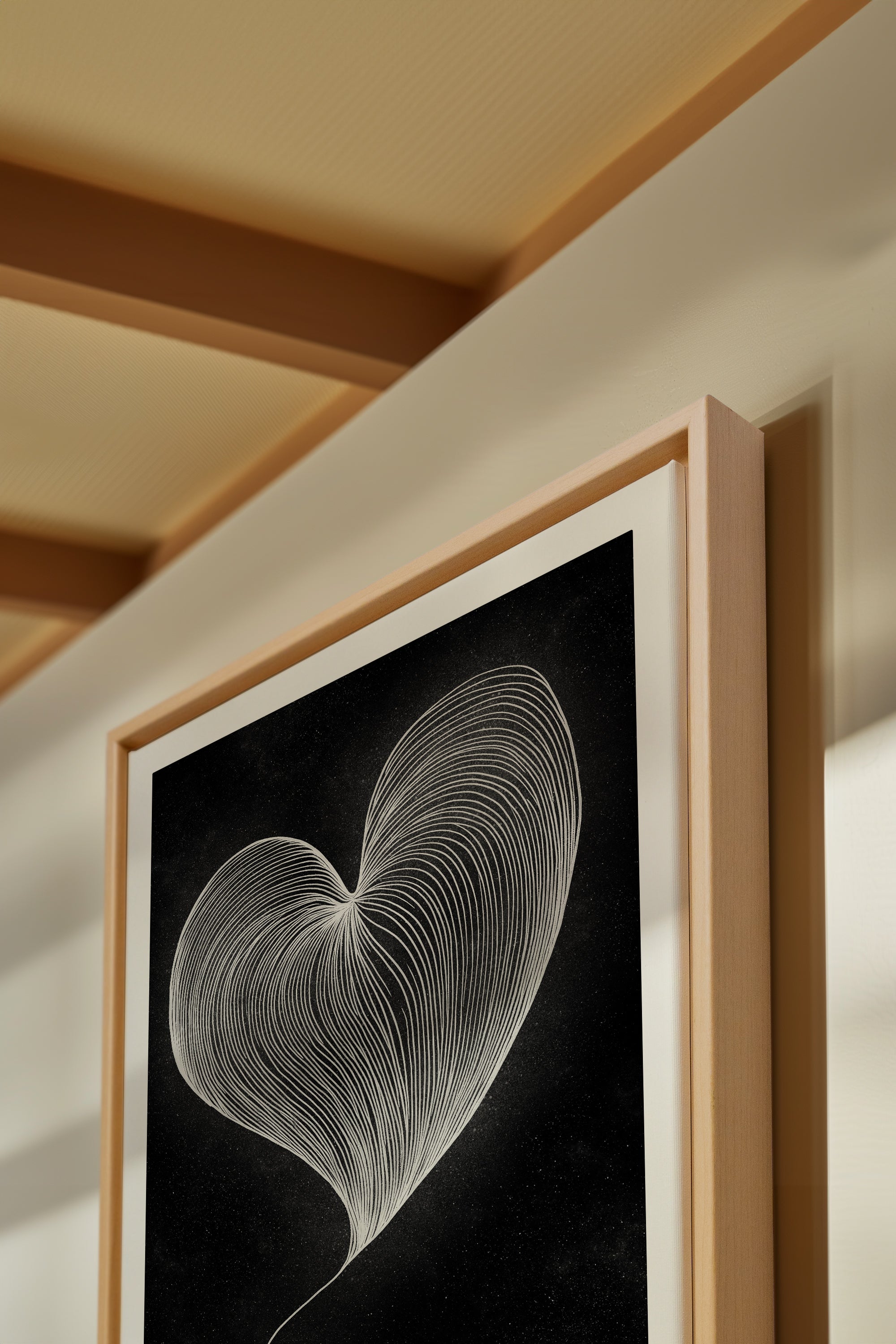 OLEKA CANVAS - SILENT PULSE, Oeuvre sur toile étirée, encadré Naturel Clair