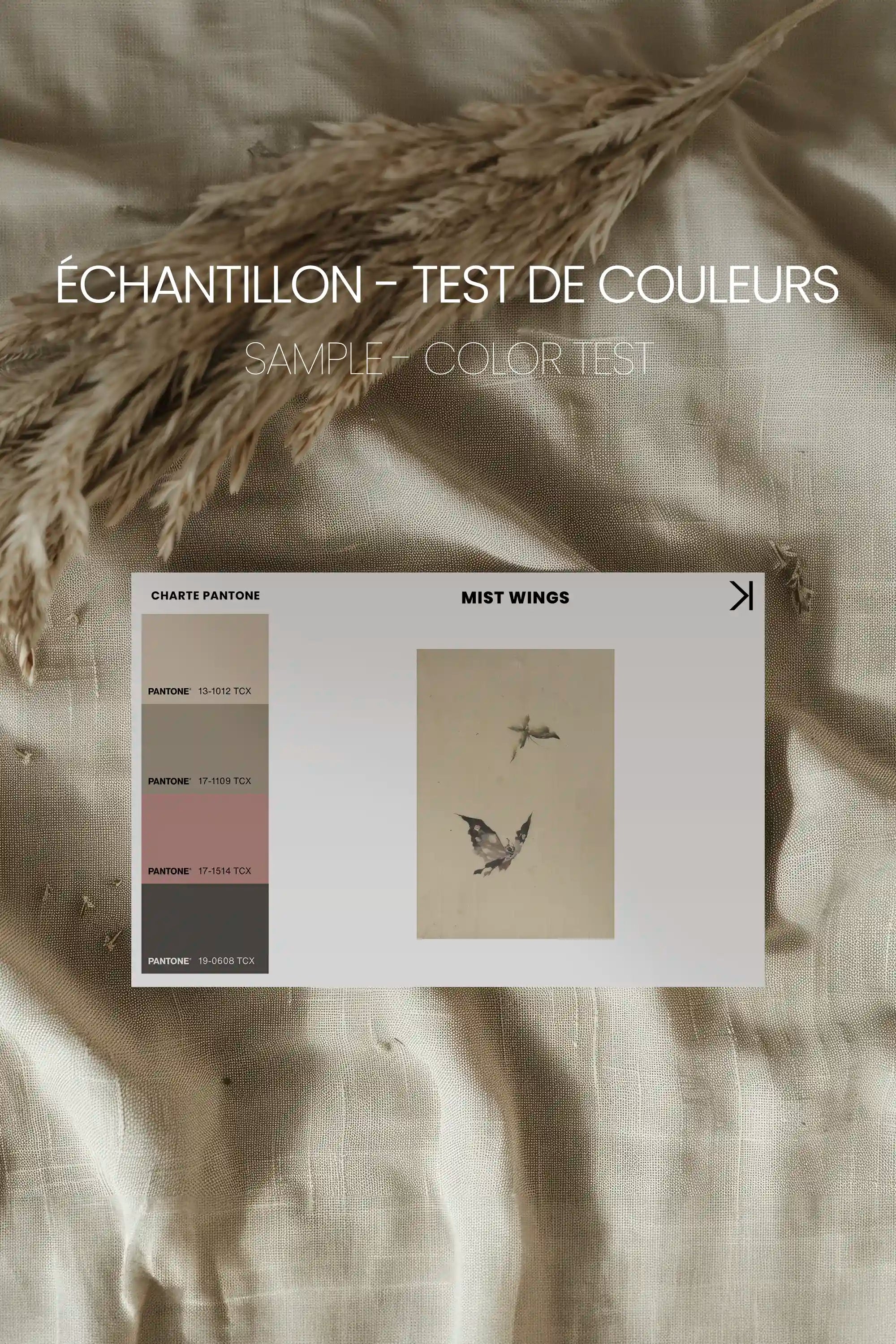 MISTY WINGS, Oeuvre sur toile étirée, encadré Blanc