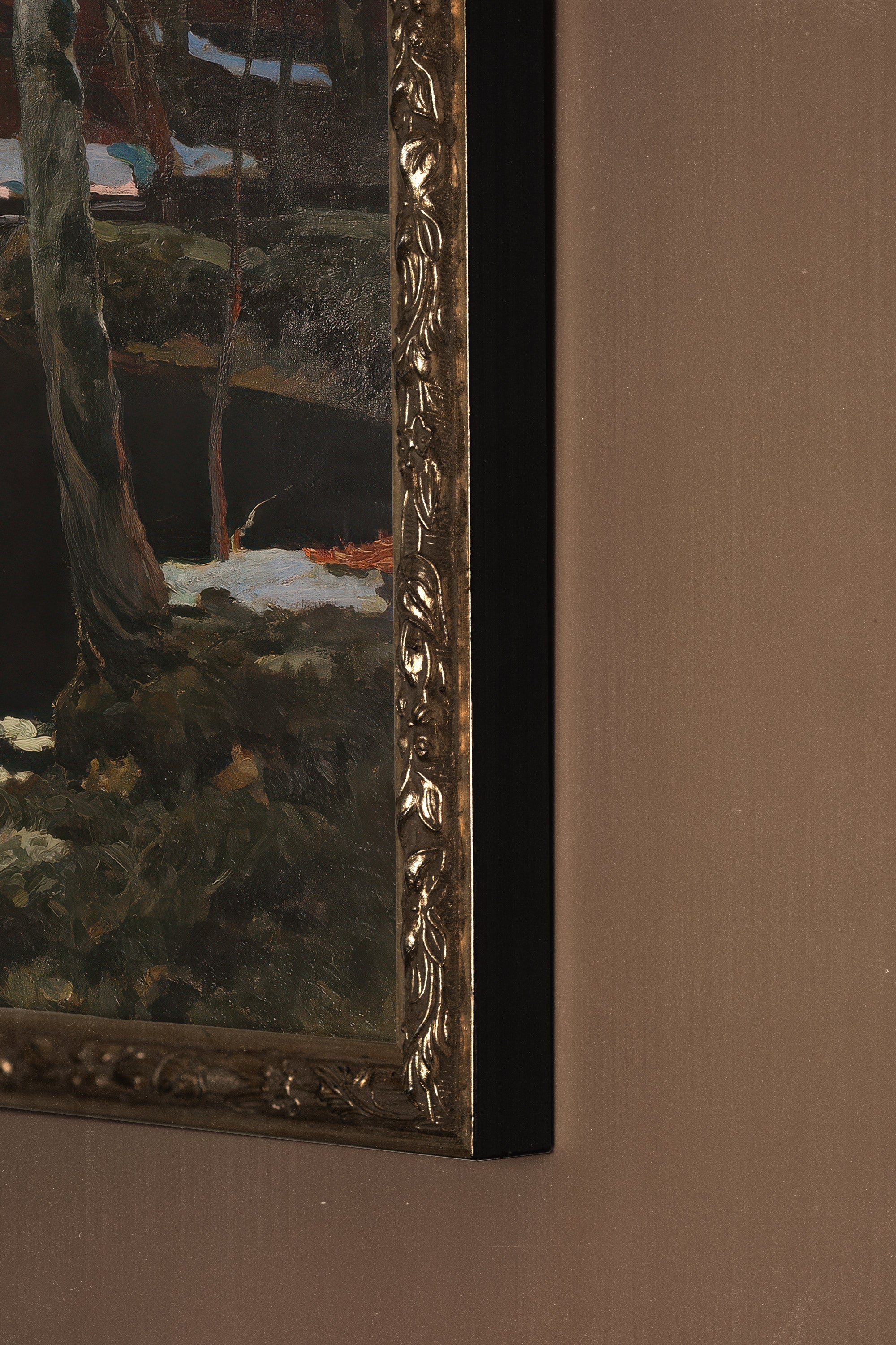 FROZEN AMBER, Oeuvre sur toile rigide, encadré Vintage Argent