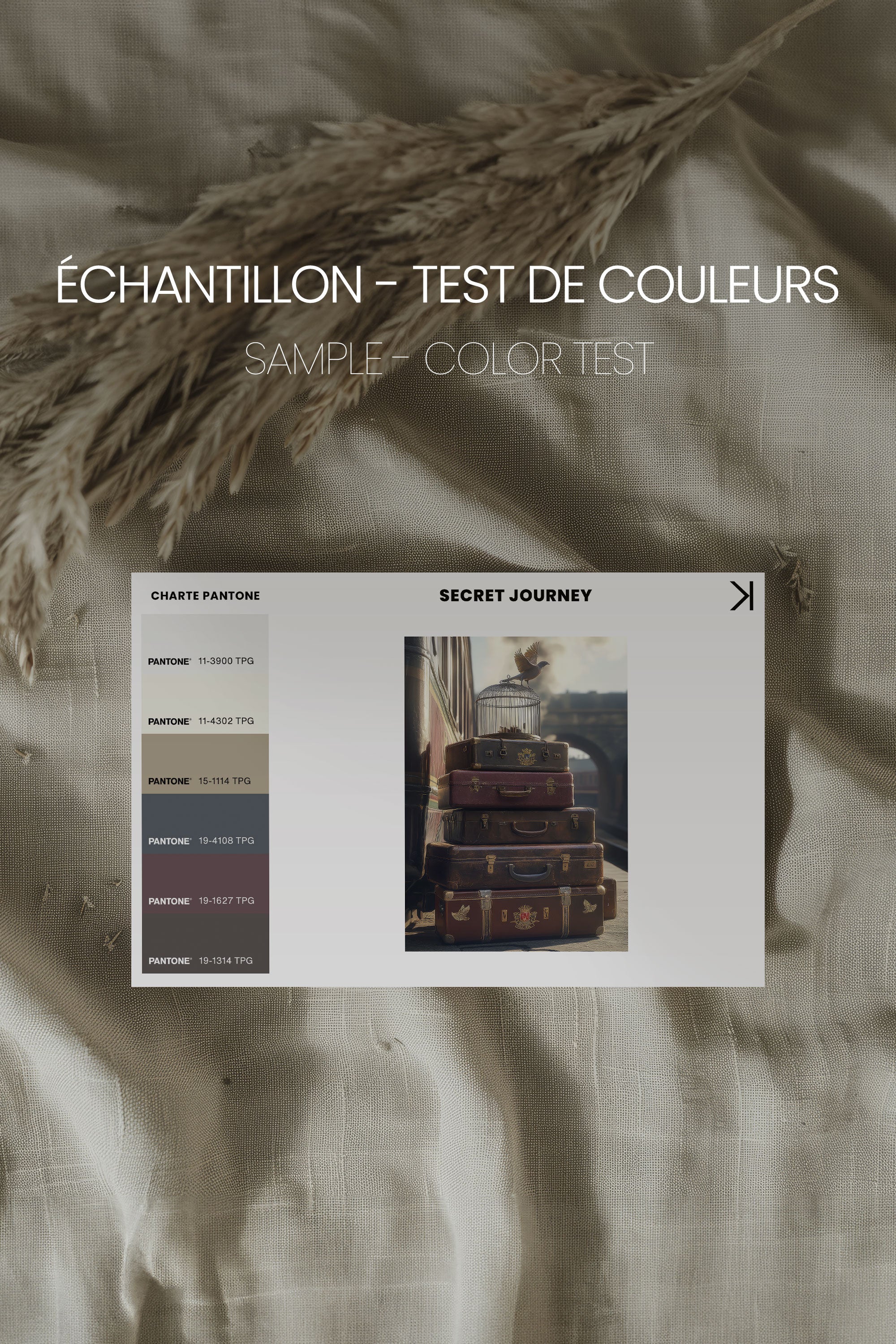 OLEKA CANVAS - SECRET JOURNEY, Oeuvre sur toile étirée, encadré Noir