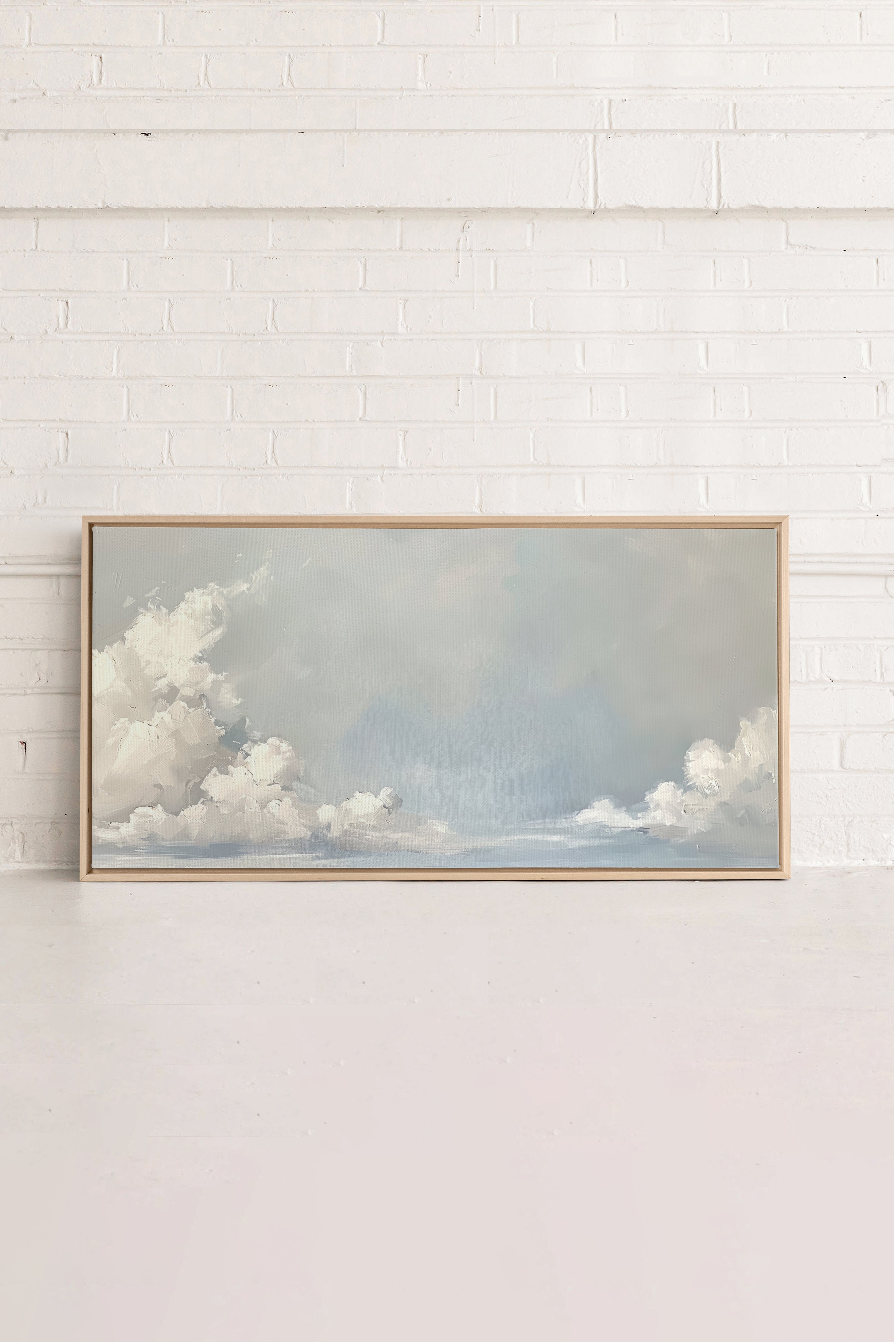 OLEKA CANVAS - CLOUDSCAPE, Oeuvre sur toile étirée, encadré Naturel Clair
