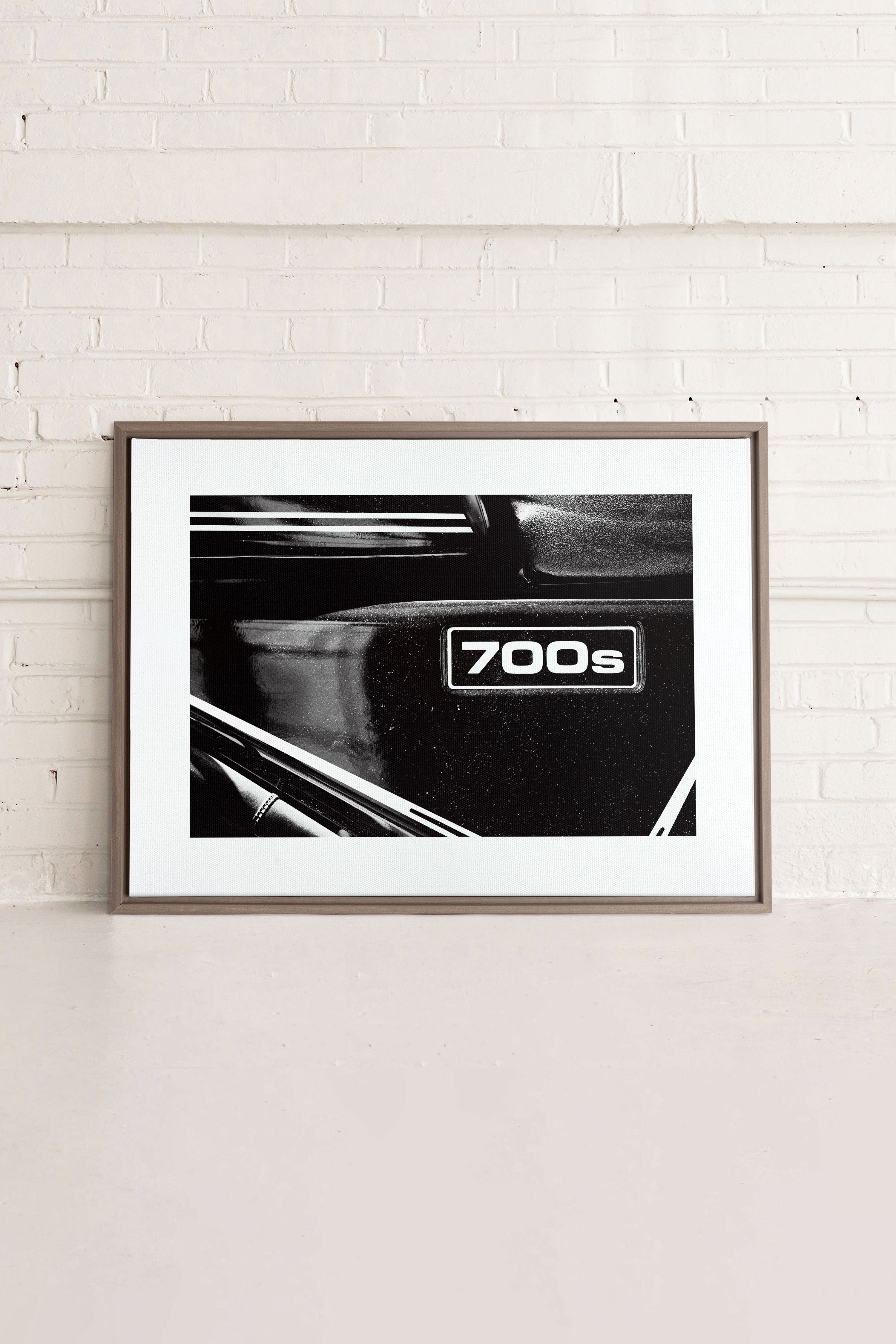 FAST LANE, Artwork on stretched canvas, framed in Brown Oak