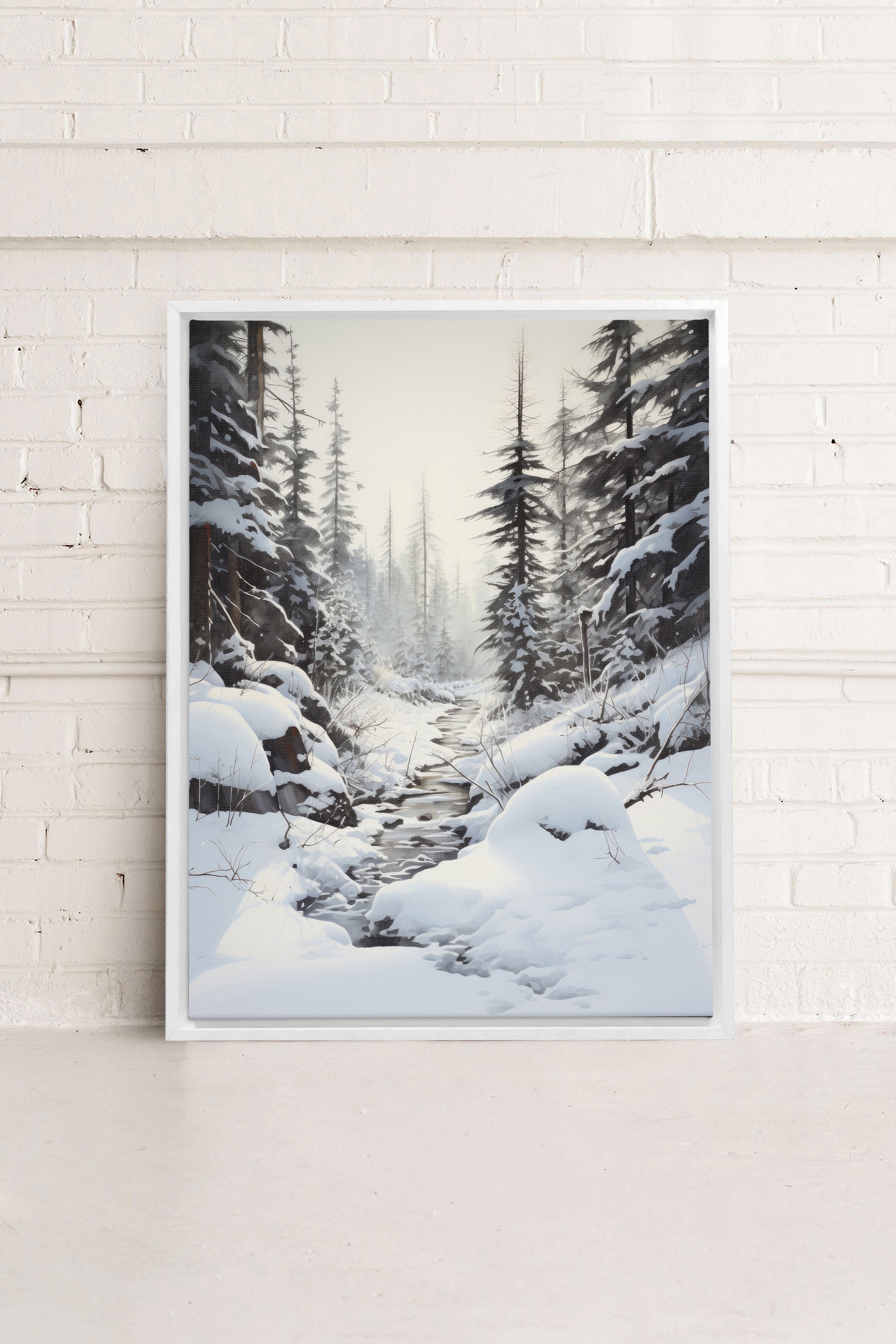 OLEKA CANVAS - ENCHANTED GLADE, Oeuvre sur toile étirée, encadré Blanc