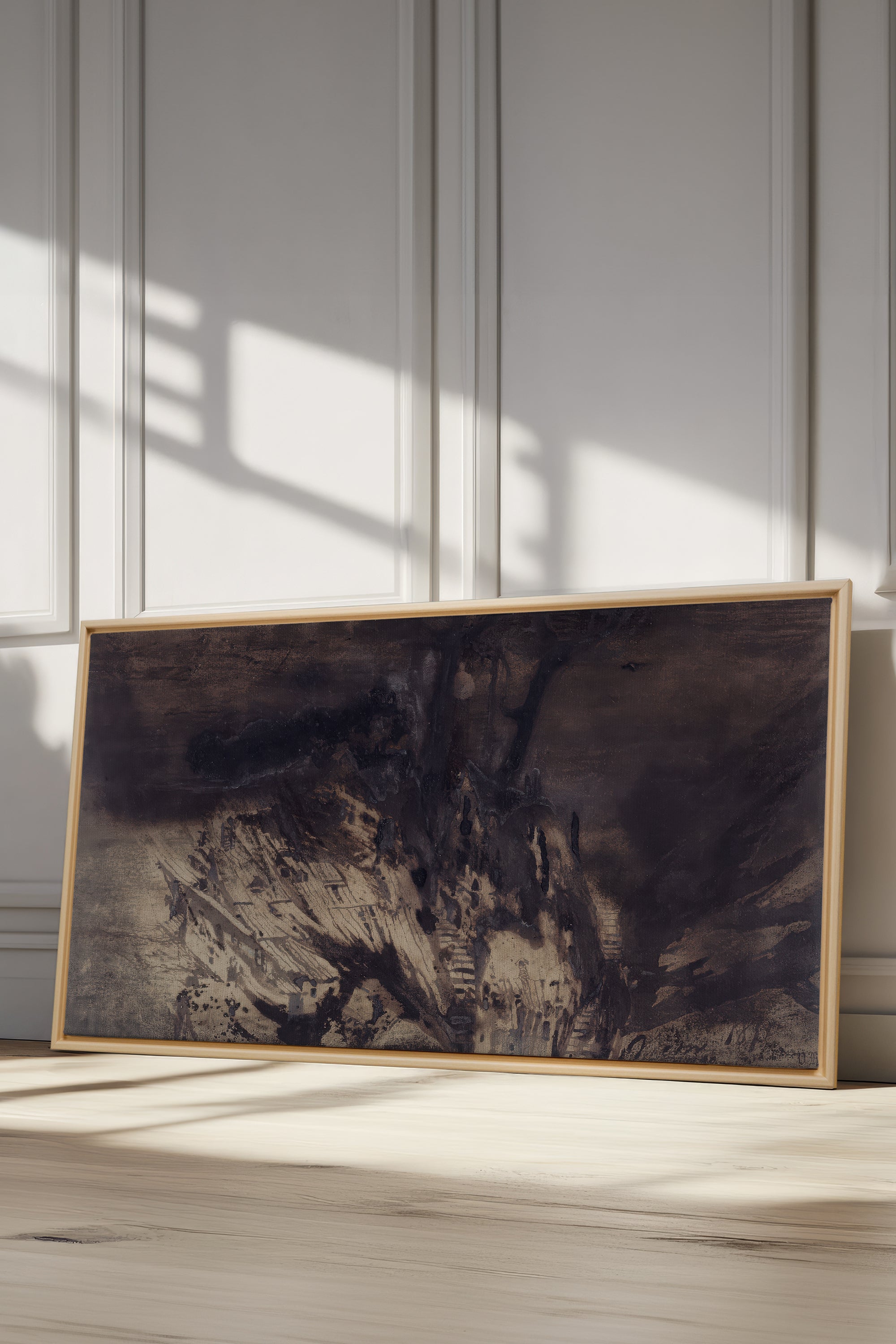 OBSIDIAN PATH, Oeuvre sur toile étirée, encadré Naturel Clair