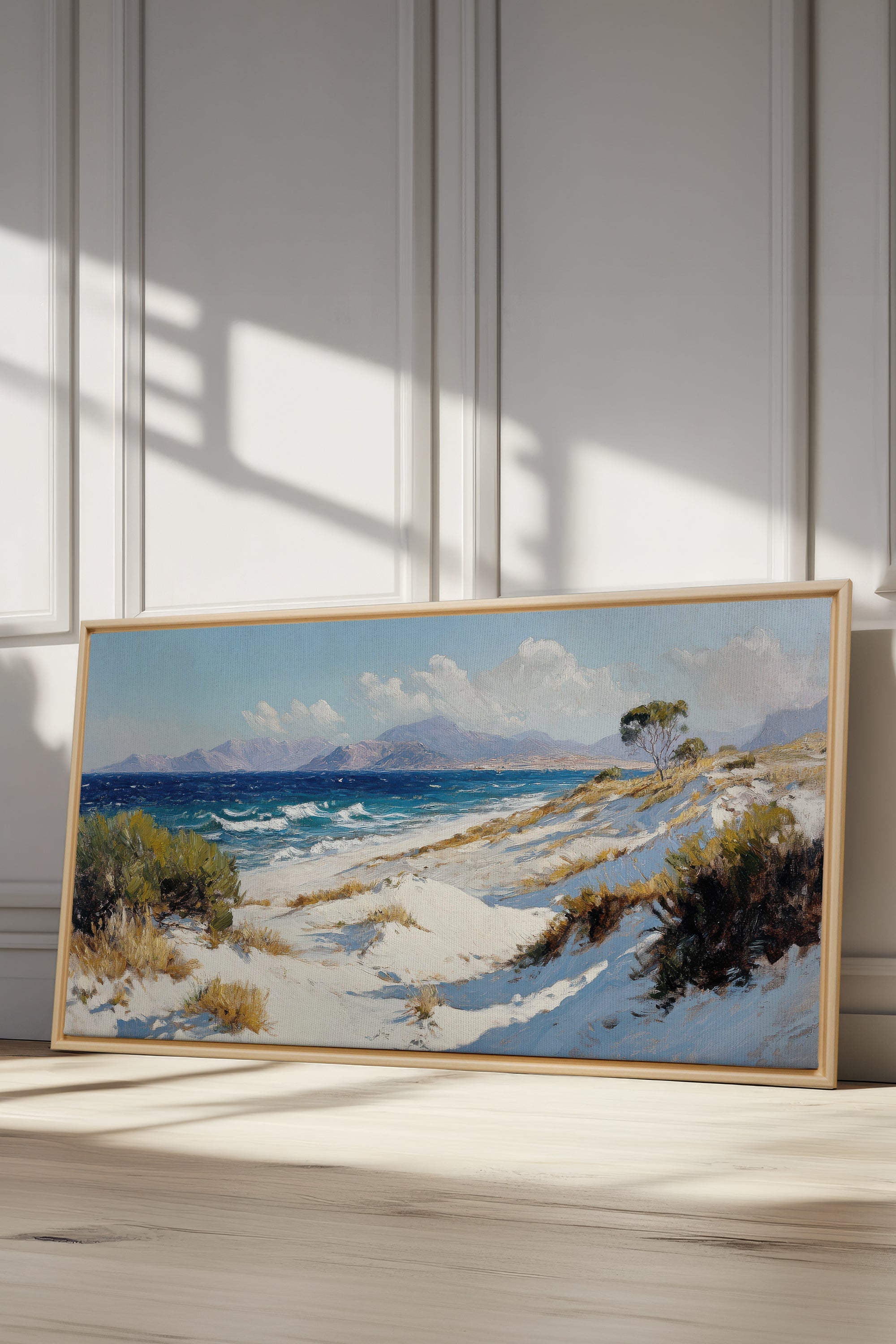 OLEKA CANVAS - SALTY WINDS, Oeuvre sur toile étirée, encadré Naturel Clair