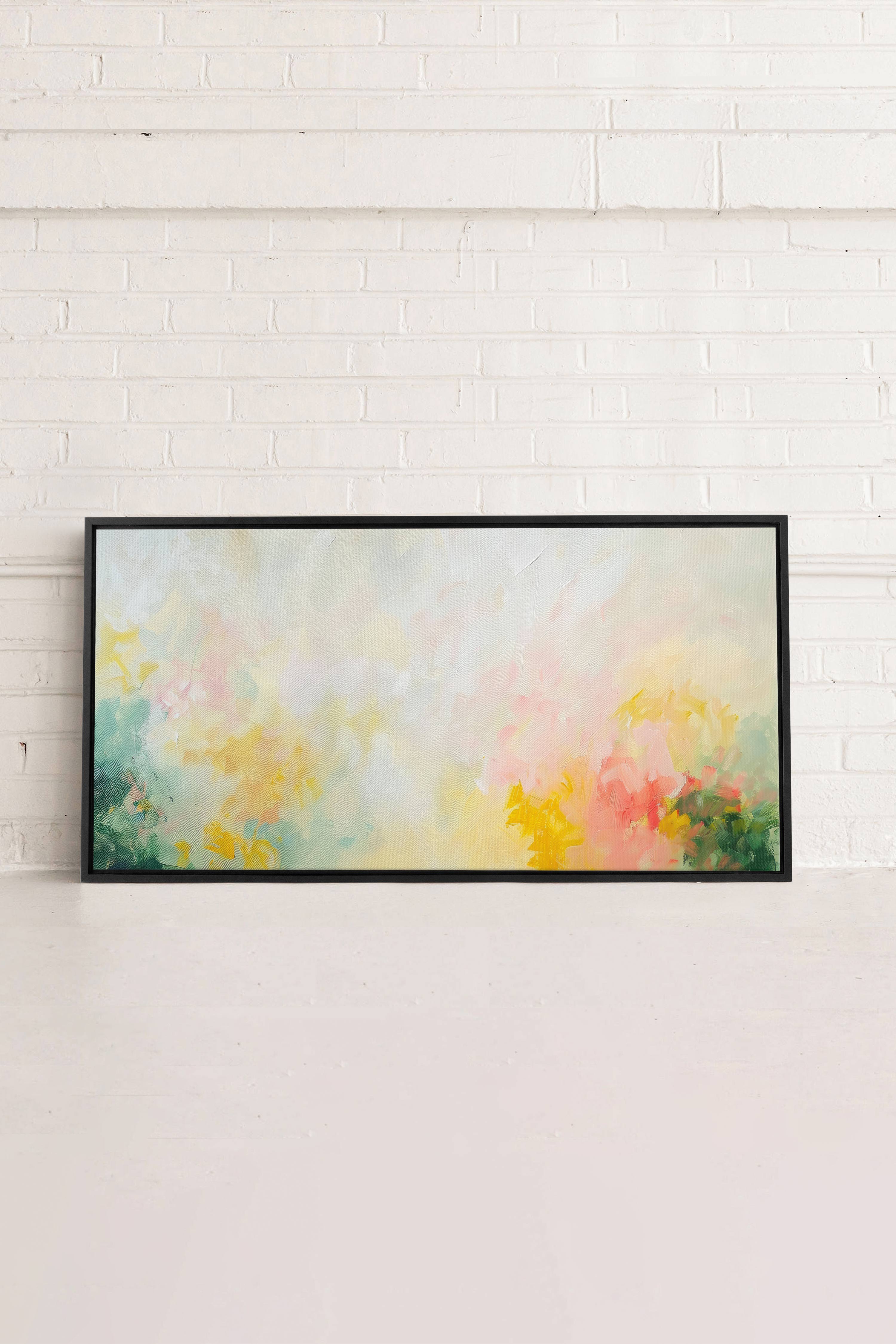 OLEKA CANVAS - DYNAMIC BLOOM, Oeuvre sur toile étirée, encadré Noir