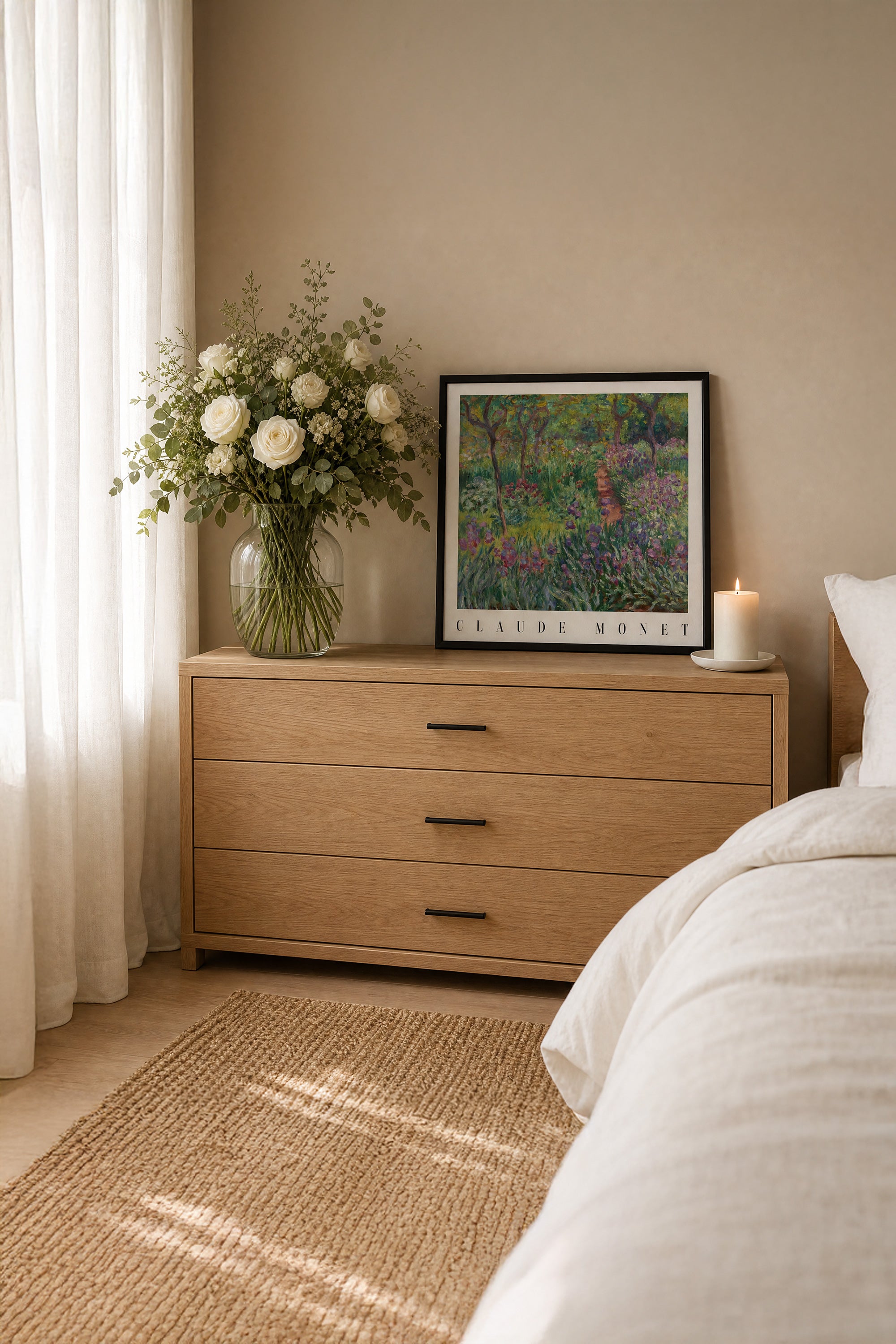 IRIS PATH, Oeuvre sur toile étirée, encadré Noir