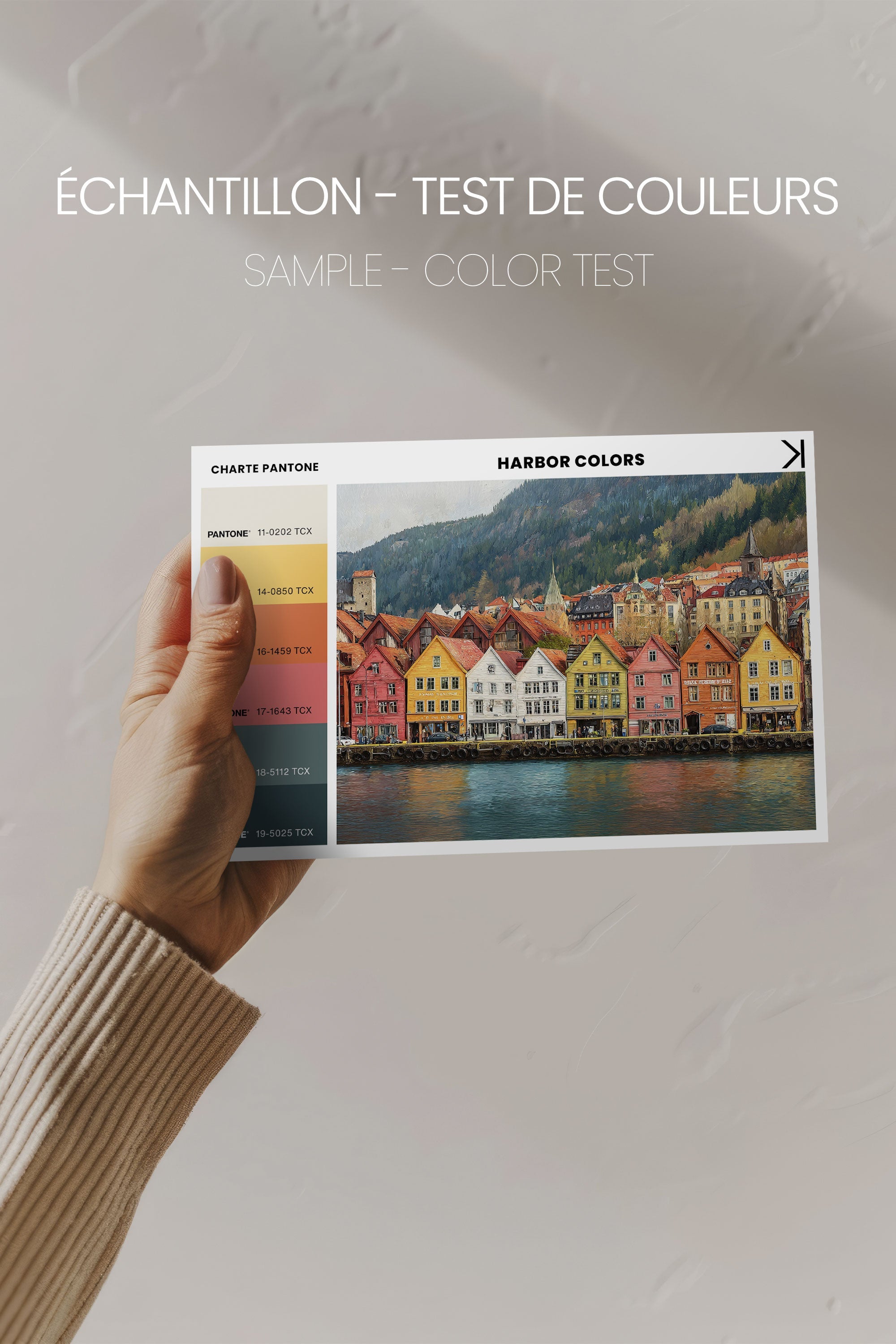 OLEKA CANVAS - HARBOR COLORS, Oeuvre sur toile étirée, encadré Blanc