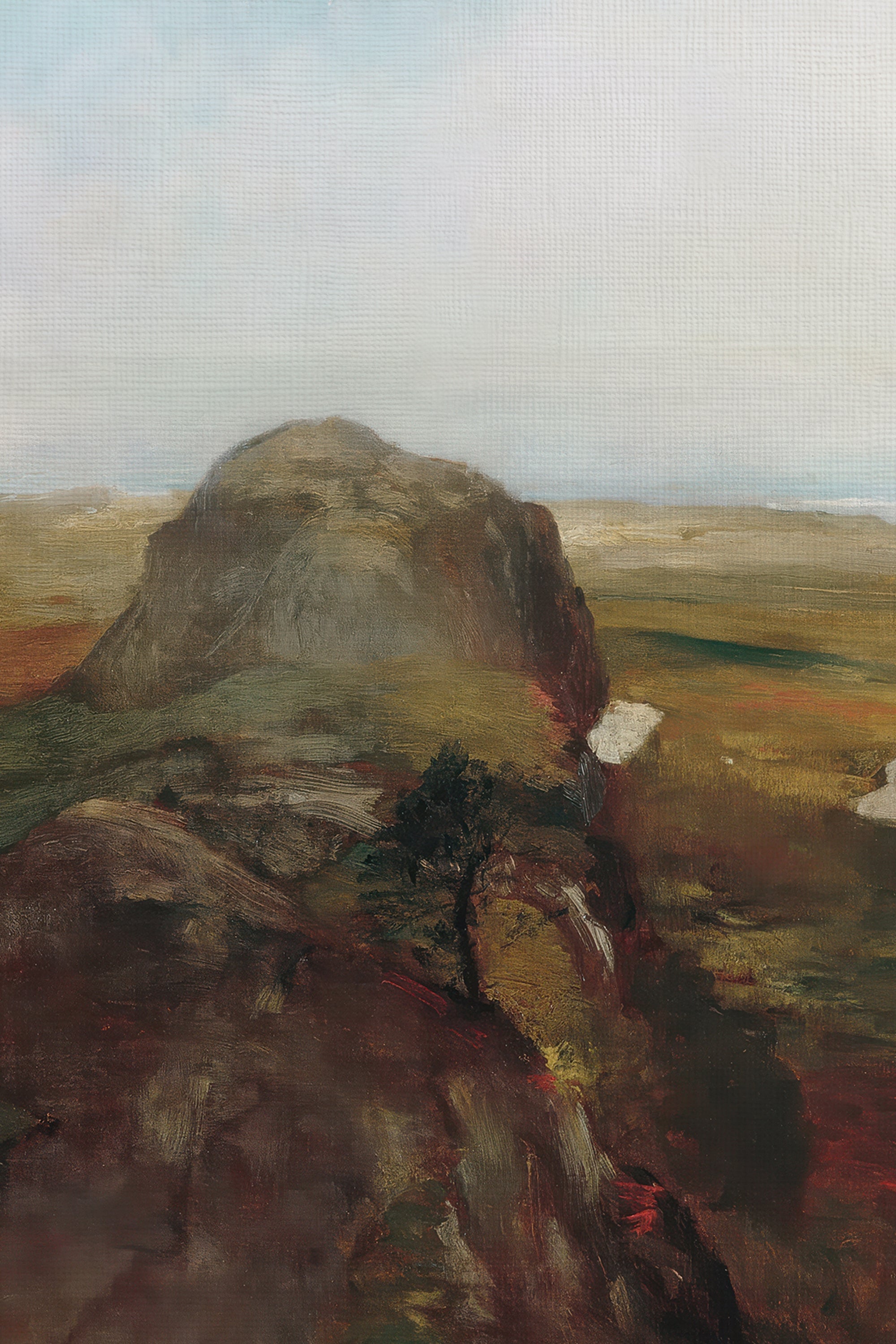 ANCIENT ROCK, Artwork on stretched canvas, framed Vintage Gold