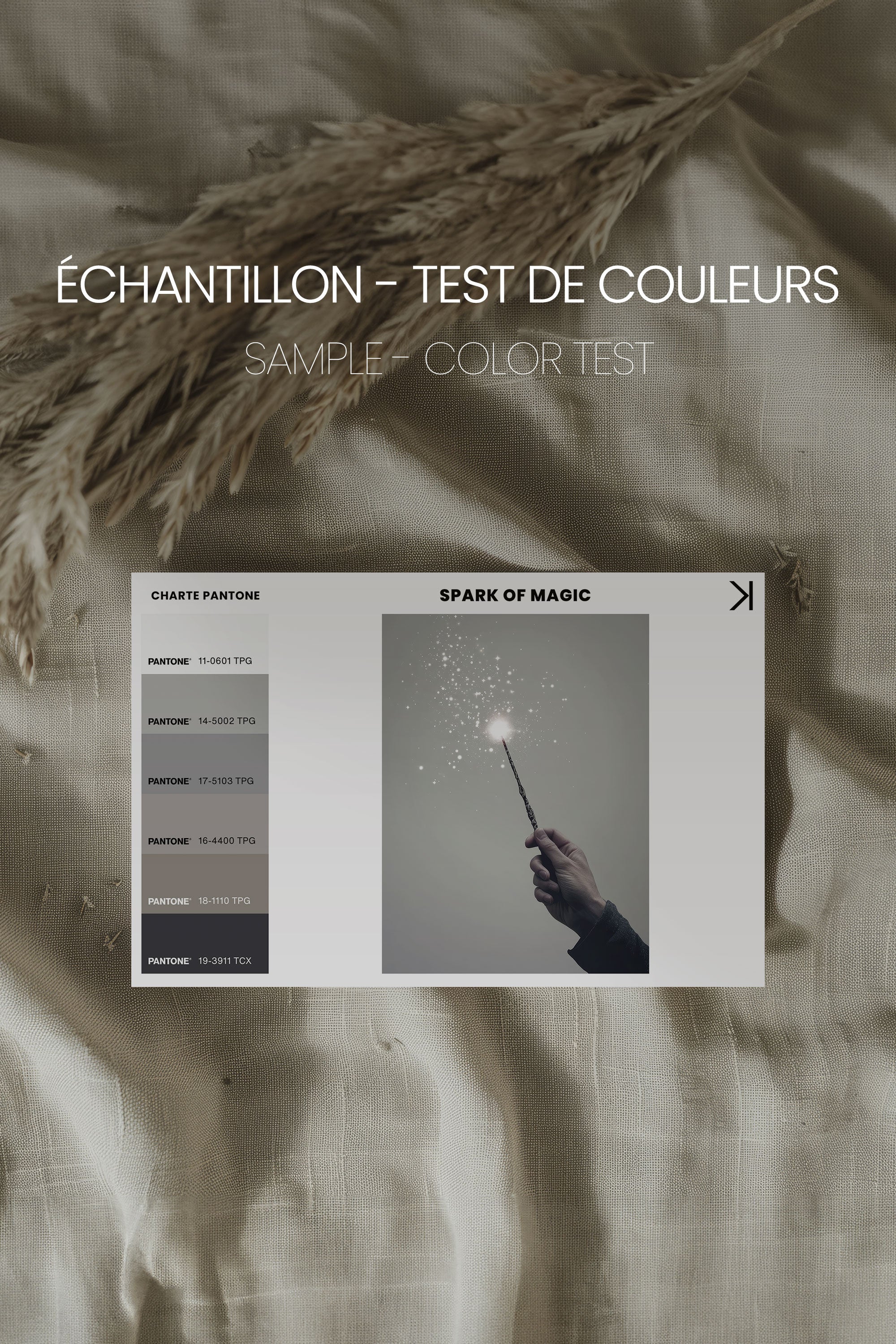 OLEKA CANVAS - SPARK OF MAGIC, Oeuvre sur toile étirée, encadré Brun Noyer