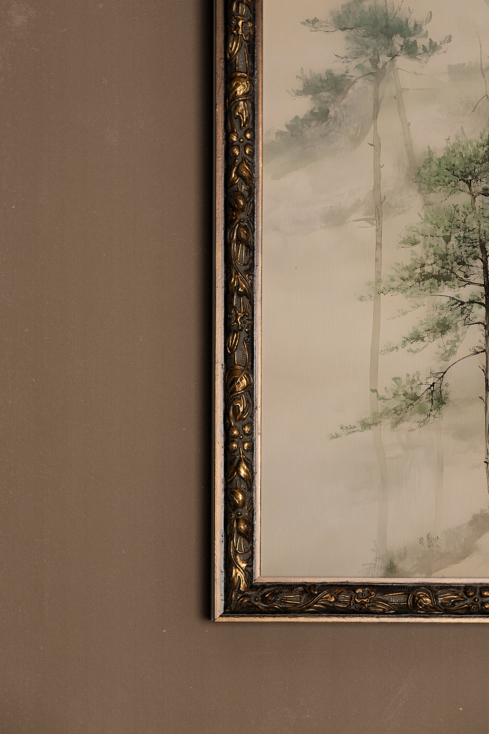 VIBRATION NATURELLE, Artwork on rigid canvas, framed in Vintage Bronze