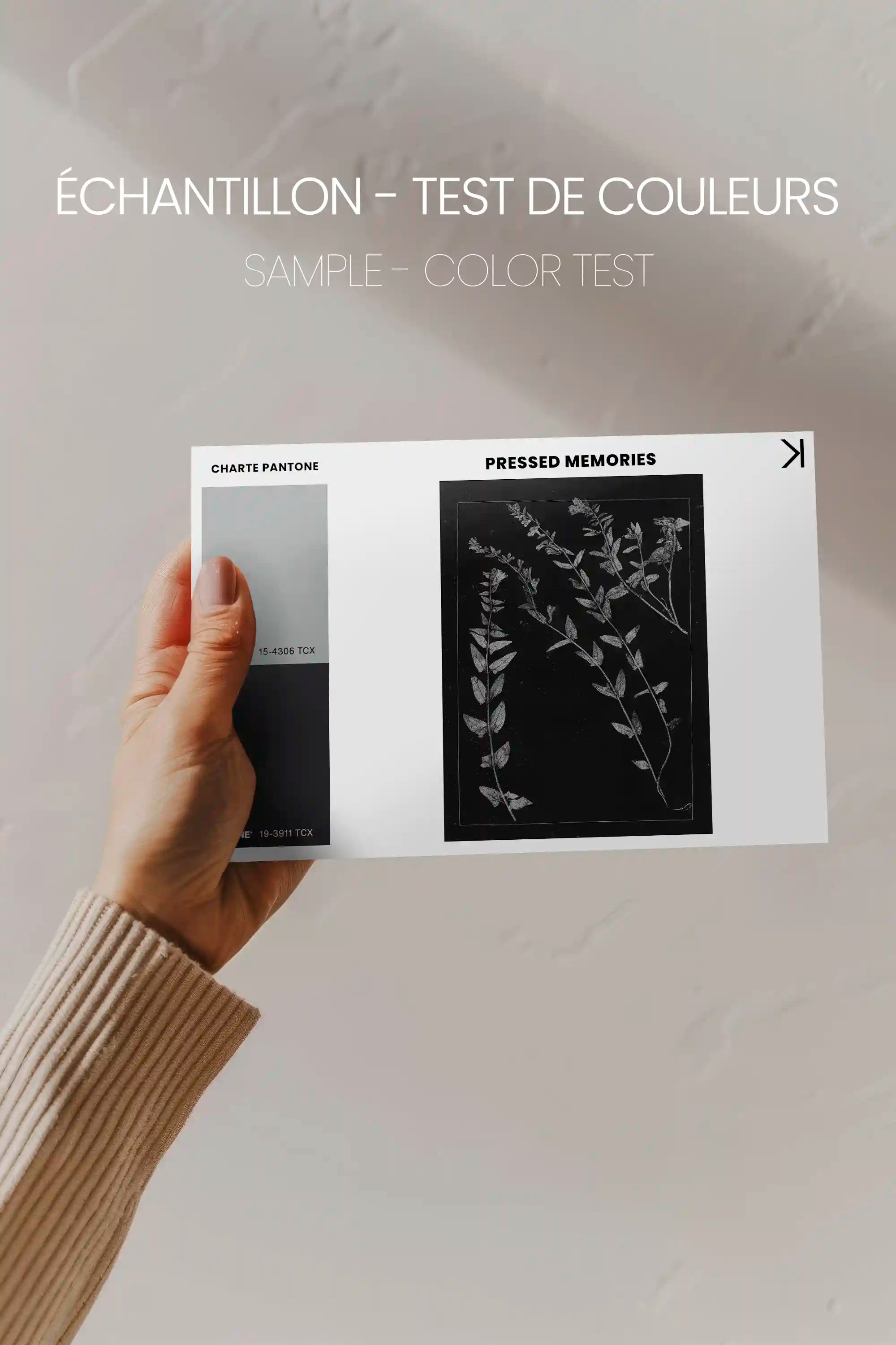 PRESSED MEMORIES, Oeuvre sur toile étirée, encadré Naturel Clair