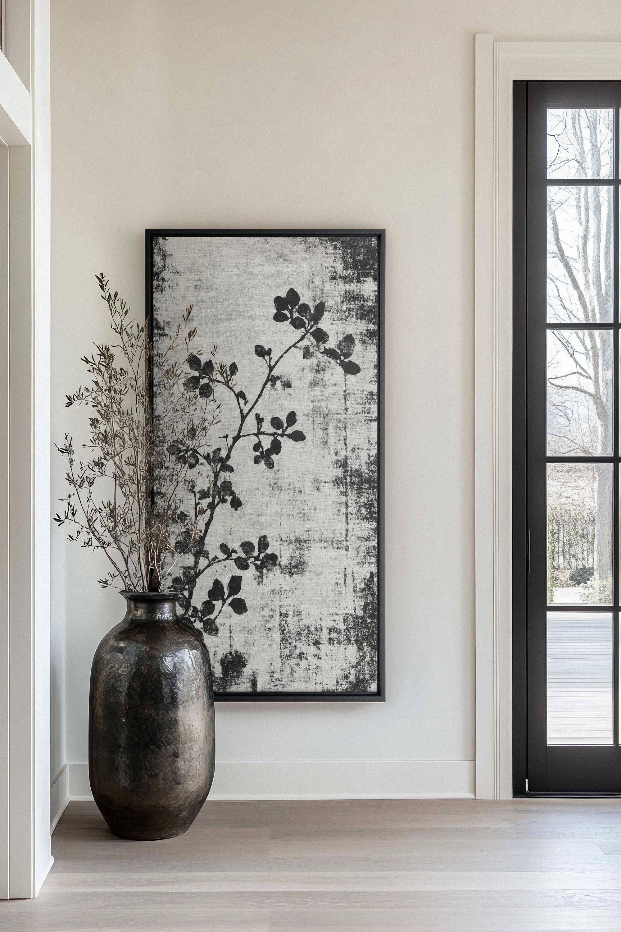 OLEKA CANVAS - SUBTLE NATURE, Oeuvre sur toile étirée, encadré Noir