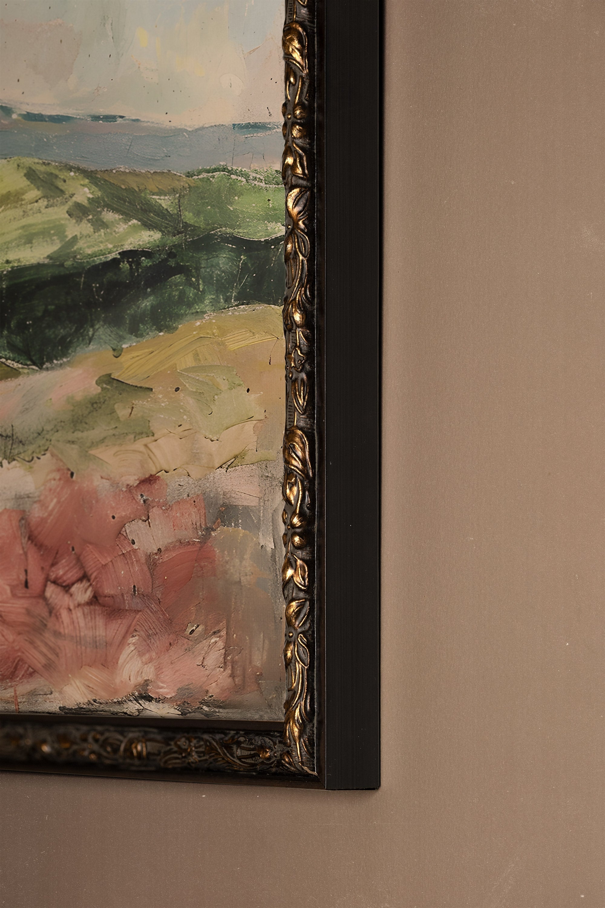 ÉCHOS DU VENT, Artwork on rigid canvas, framed in Vintage Bronze