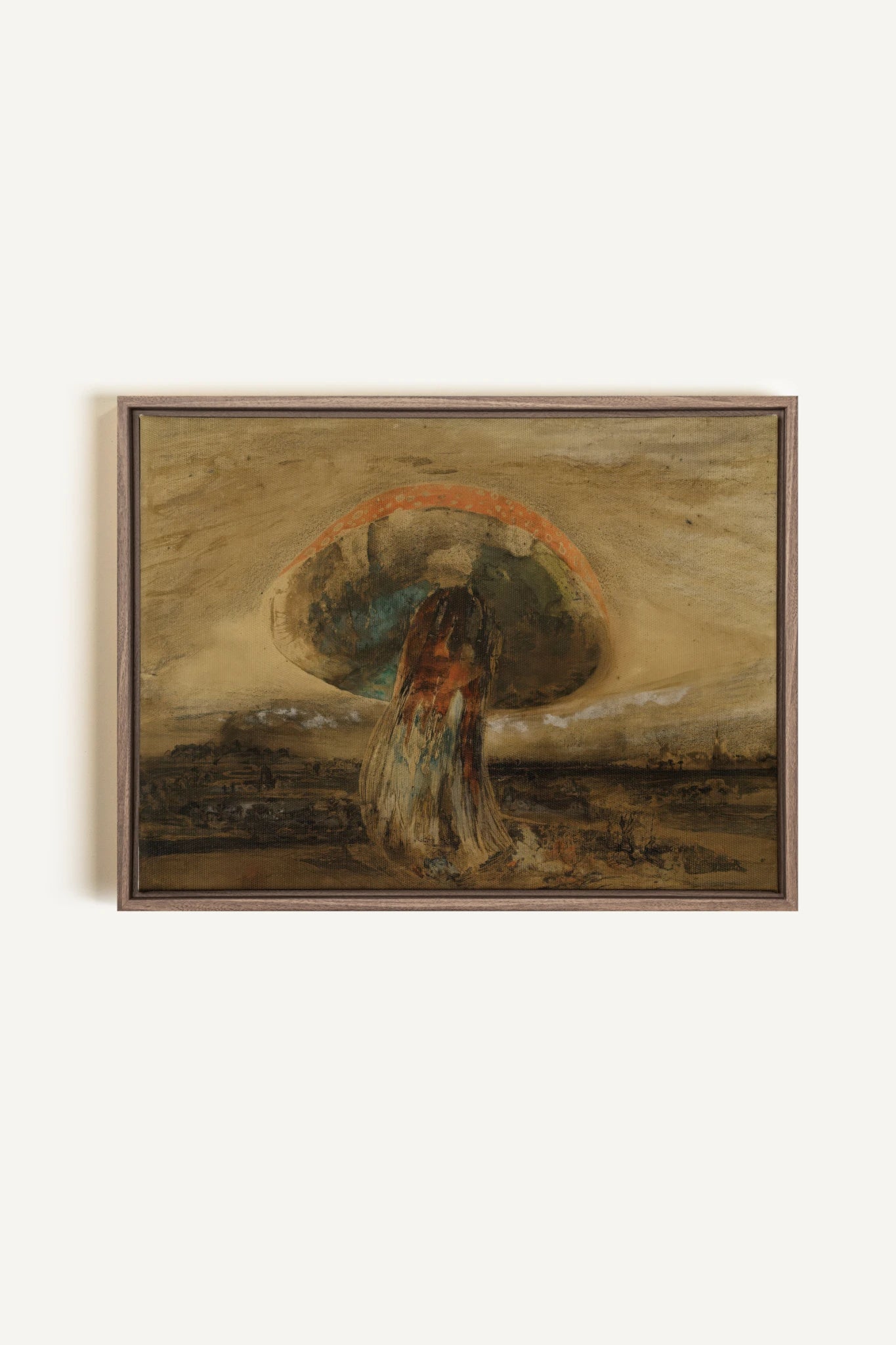 ROOTED DREAM, Oeuvre sur toile étirée, encadré Brun Chêne