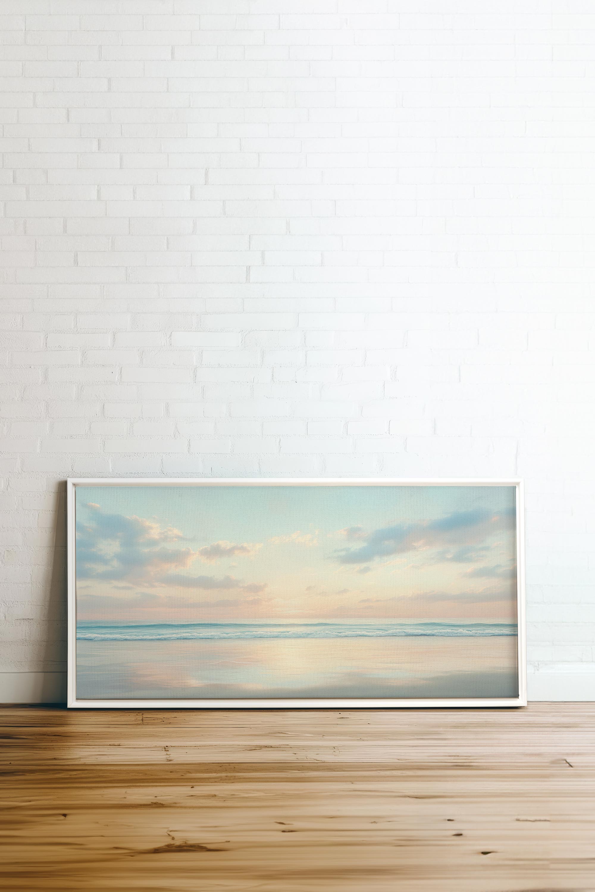 OLEKA CANVAS - DAWN OF PEACE, Oeuvre sur toile étirée, encadré Blanc