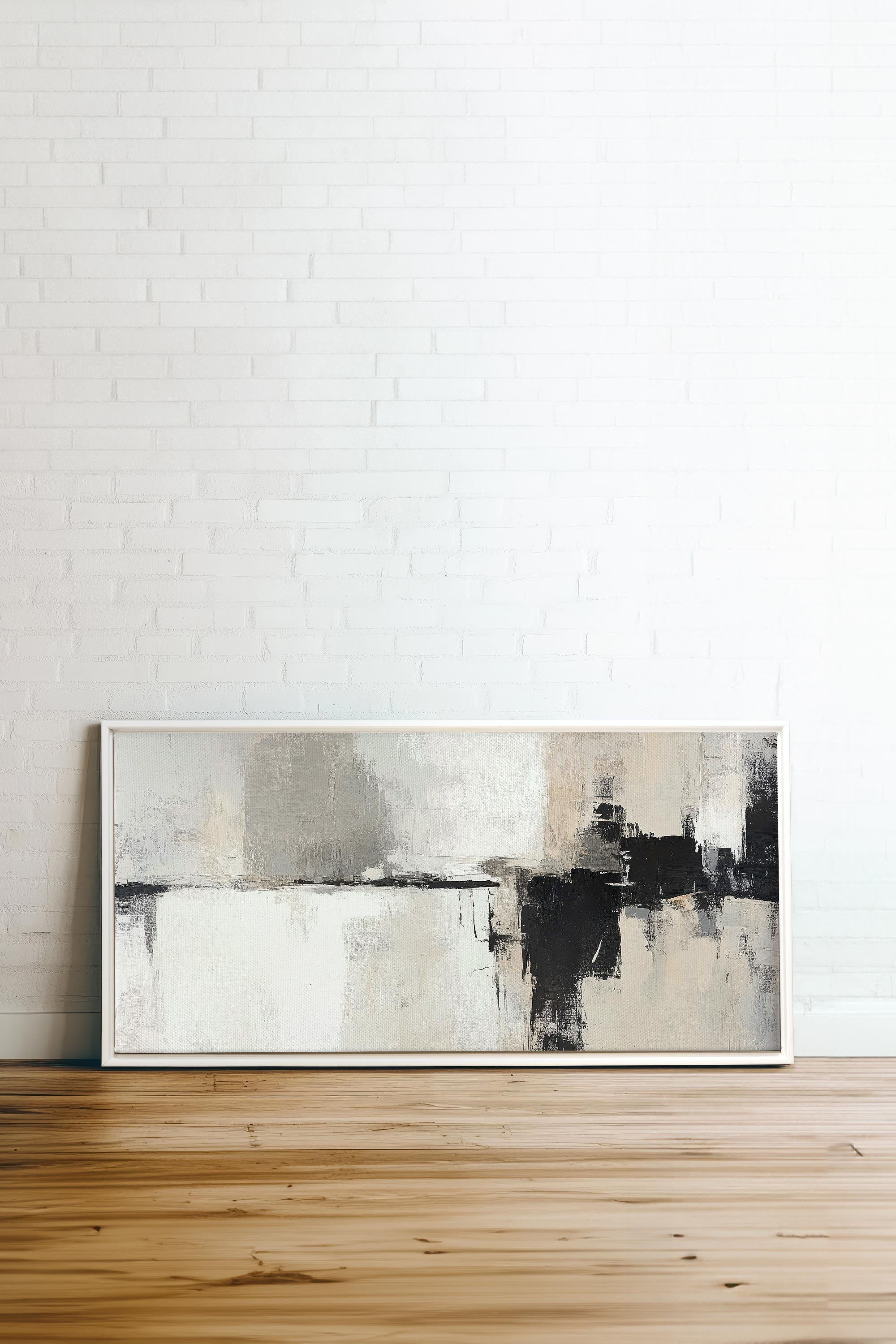 OLEKA CANVAS - MINERAL ESSENCE, Oeuvre sur toile étirée, encadré Blanc