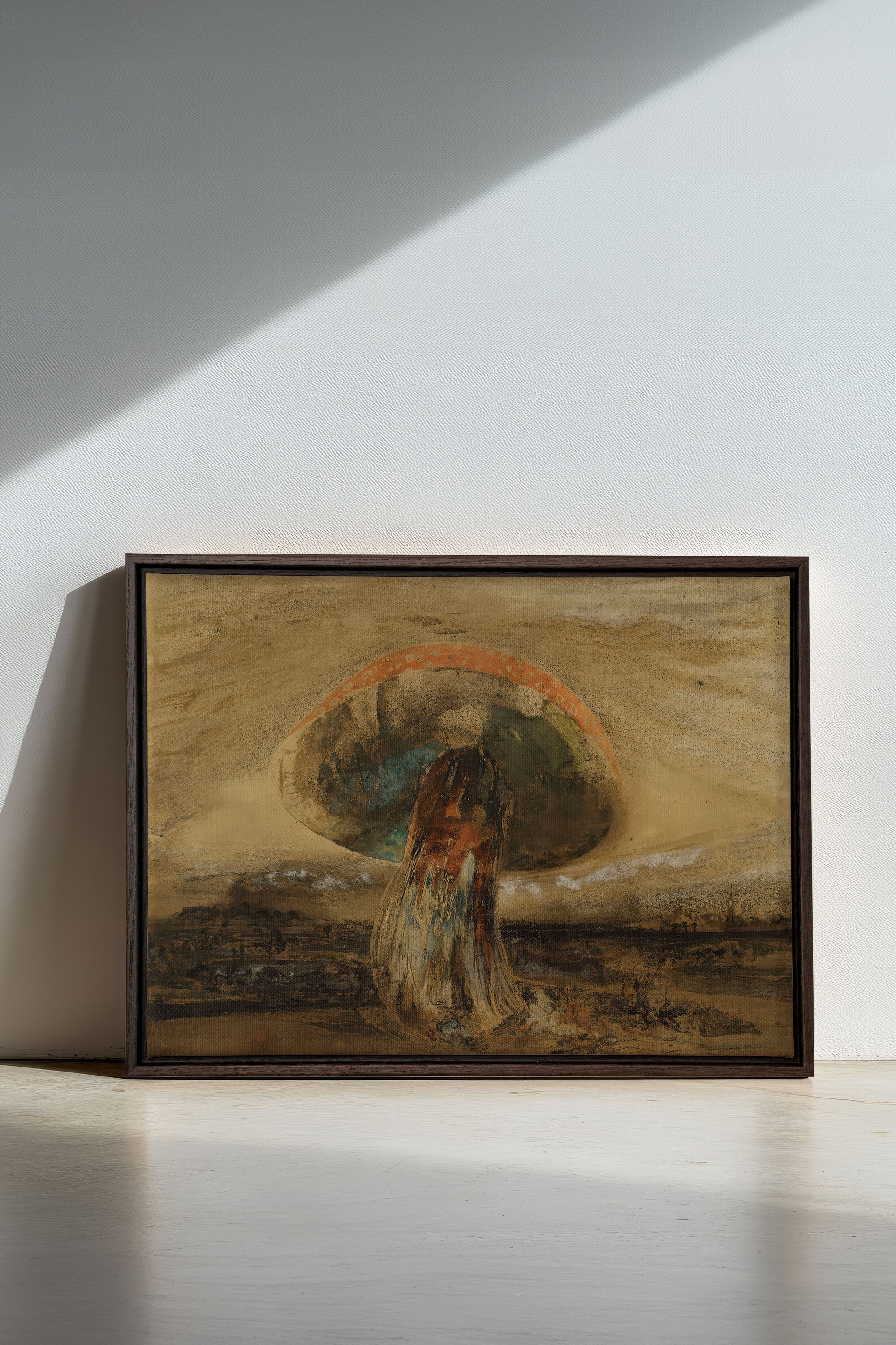 ROOTED DREAM, Oeuvre sur toile étirée, encadré Brun Noyer