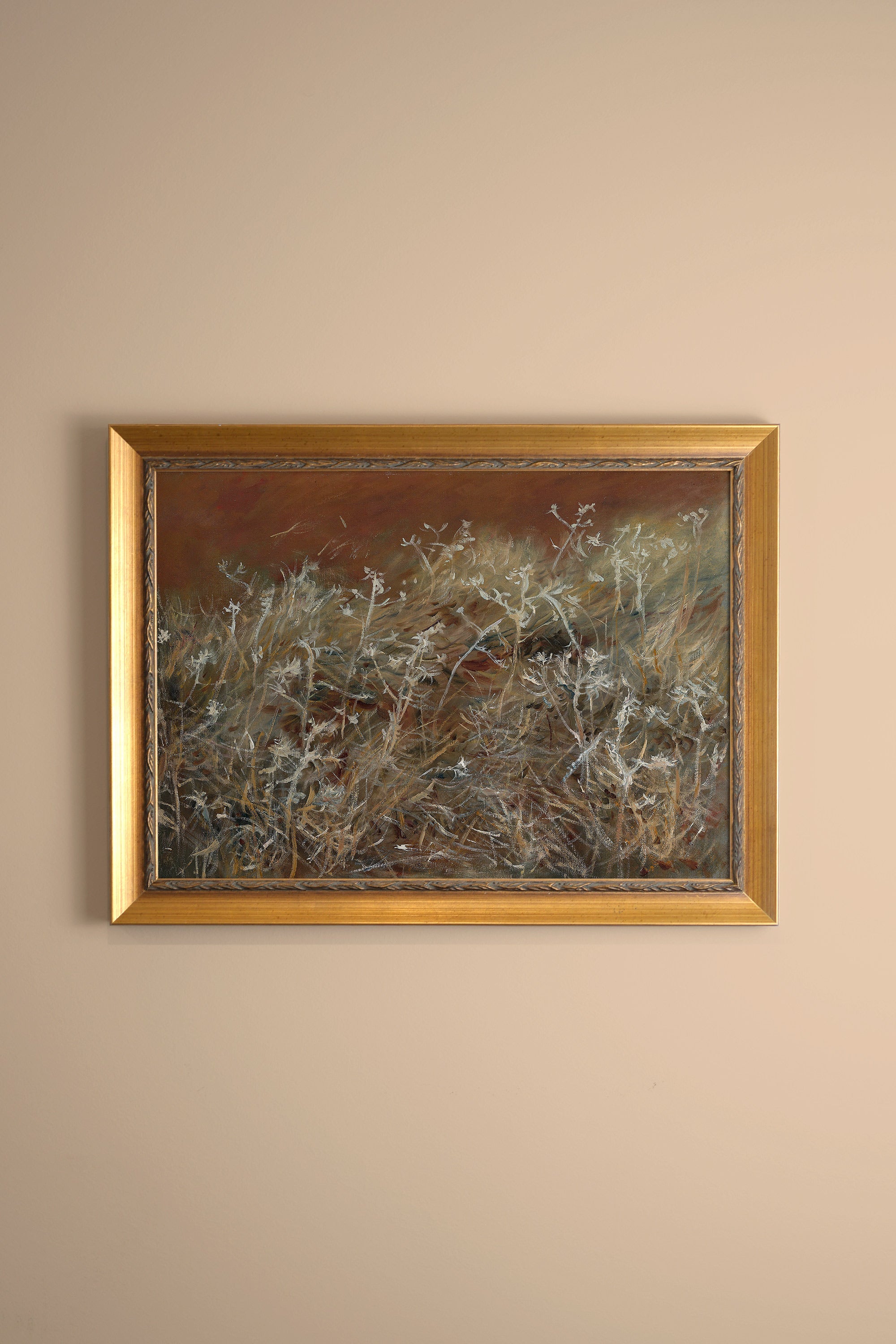 RACINES SAUVAGES, Oeuvre sur toile rigide, encadré Vintage Or